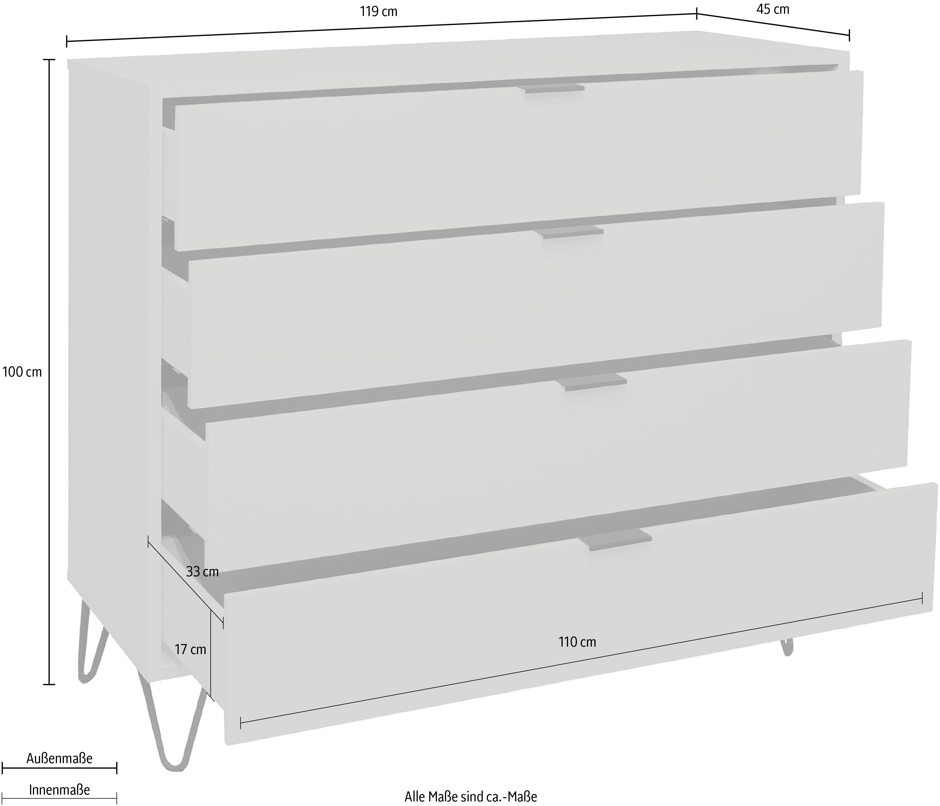 Mäusbacher Kast Bonnie TOPSELLER! Commode met draadframe