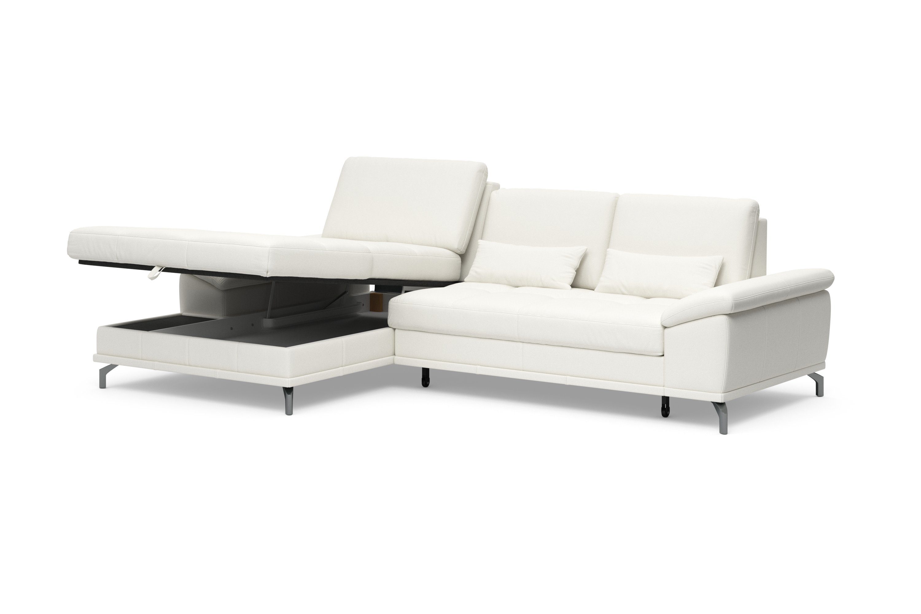 Places of Style Hoekbank Costello L-vorm, met zitdiepteverstelling, armleuningverstelling en