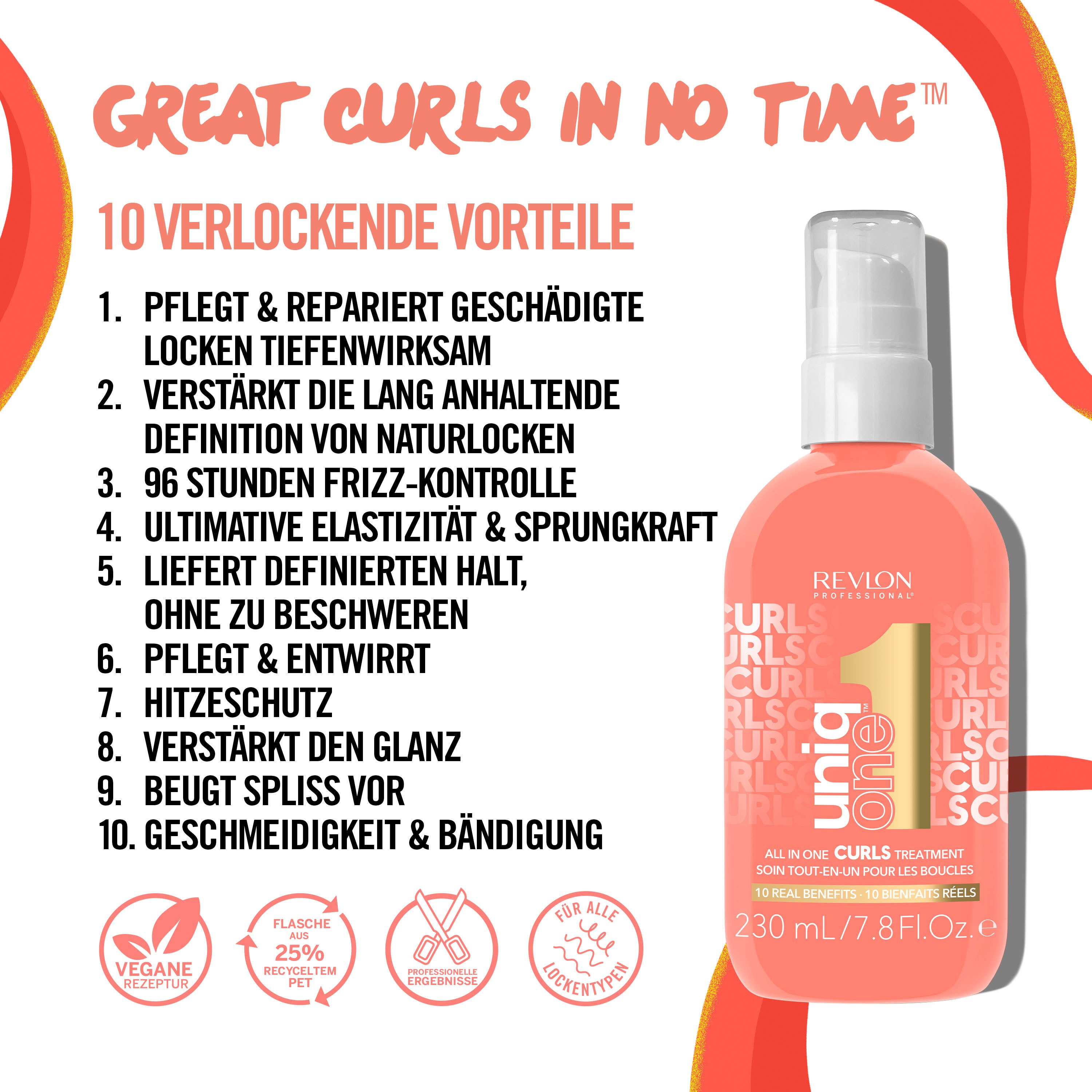 REVLON PROFESSIONAL Leave-in verzorging All In One Curls Hair Treatment 230 ml (1-delig)