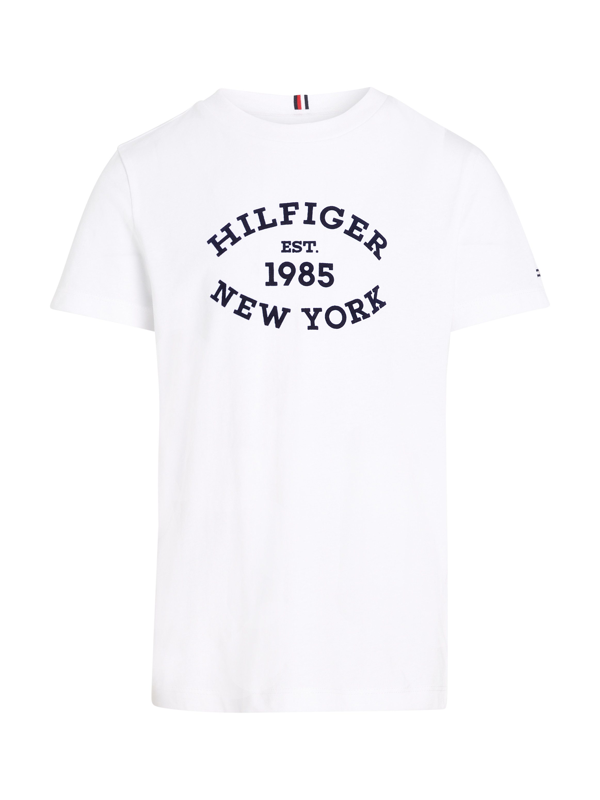 Tommy Hilfiger Shirt met korte mouwen MONOTYPE FLOCK REGULAR TEE SS Kinderen tot 16 jaar met logo-opdruk