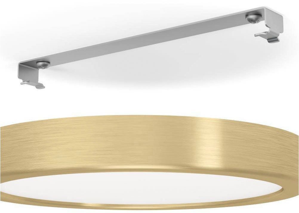 EGLO Plafondlamp FUEVA 5 plafondlamp, messing, lage opbouwhoogte, 17 watt, rond (1 stuk)