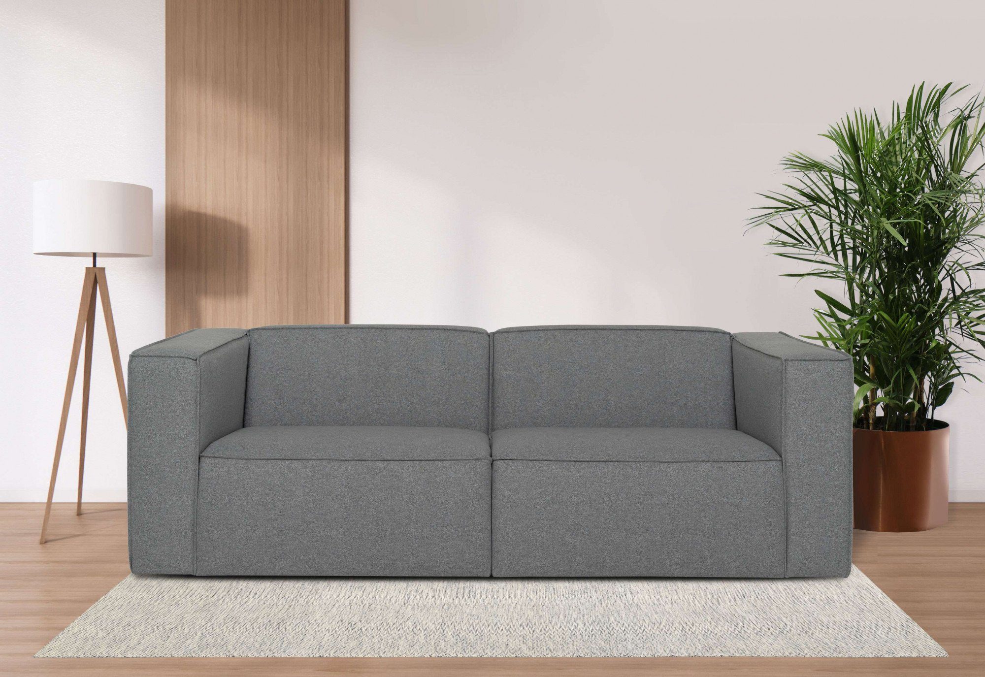 andas 3-zitsbank Dalby extra diepe zitting, met biesnaad, aangenaam zitcomfort