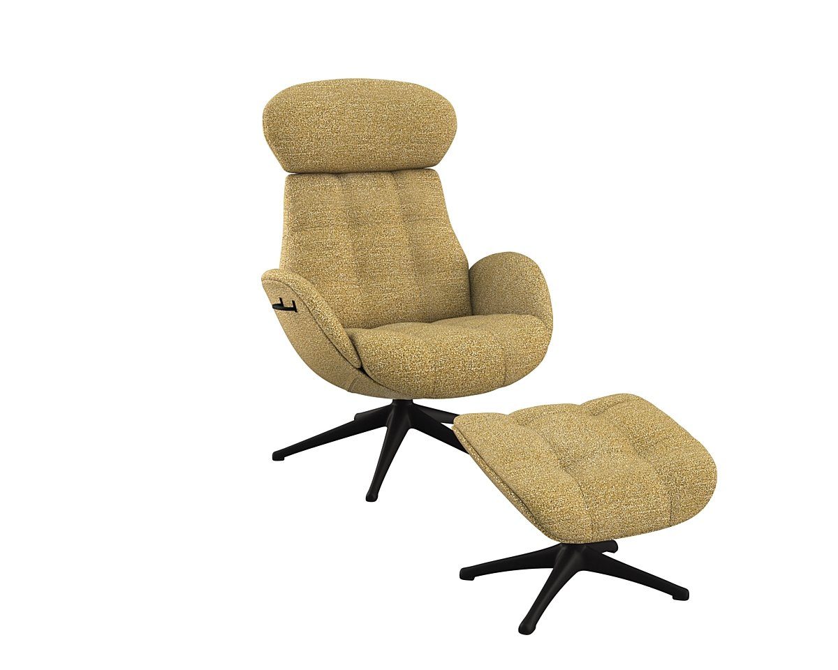 FLEXLUX Relaxfauteuil Chester, functionele stoel, gestoffeerde stoel, armleuningen, TV-fauteuil tv-fauteuils maat Bouclé geel
