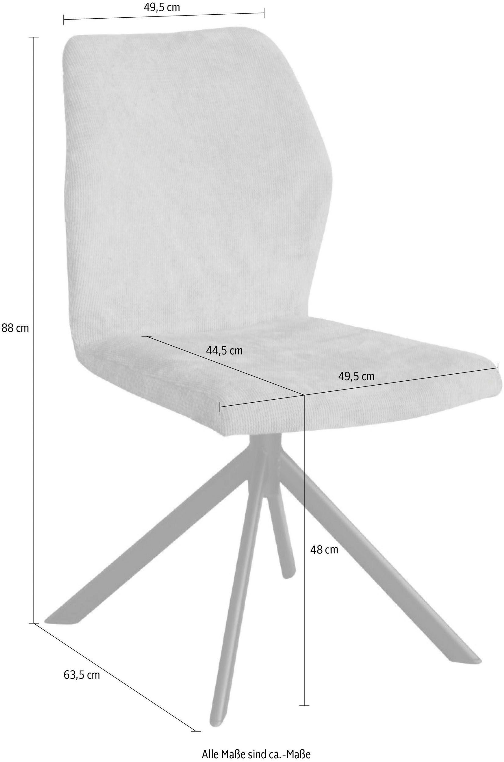 Home affaire Kuipstoel Hacienda Metalen frame (set, 2 stuks)
