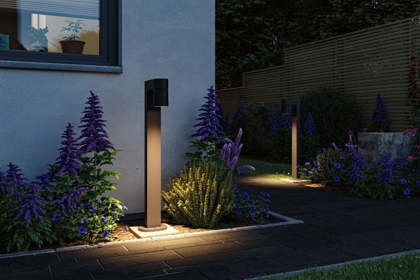 Paulmann Led-bolderlamp Kimu IP44 822mm 3000K 8W 500lm 230V 70° Antraciet Aluminium (1 stuk)