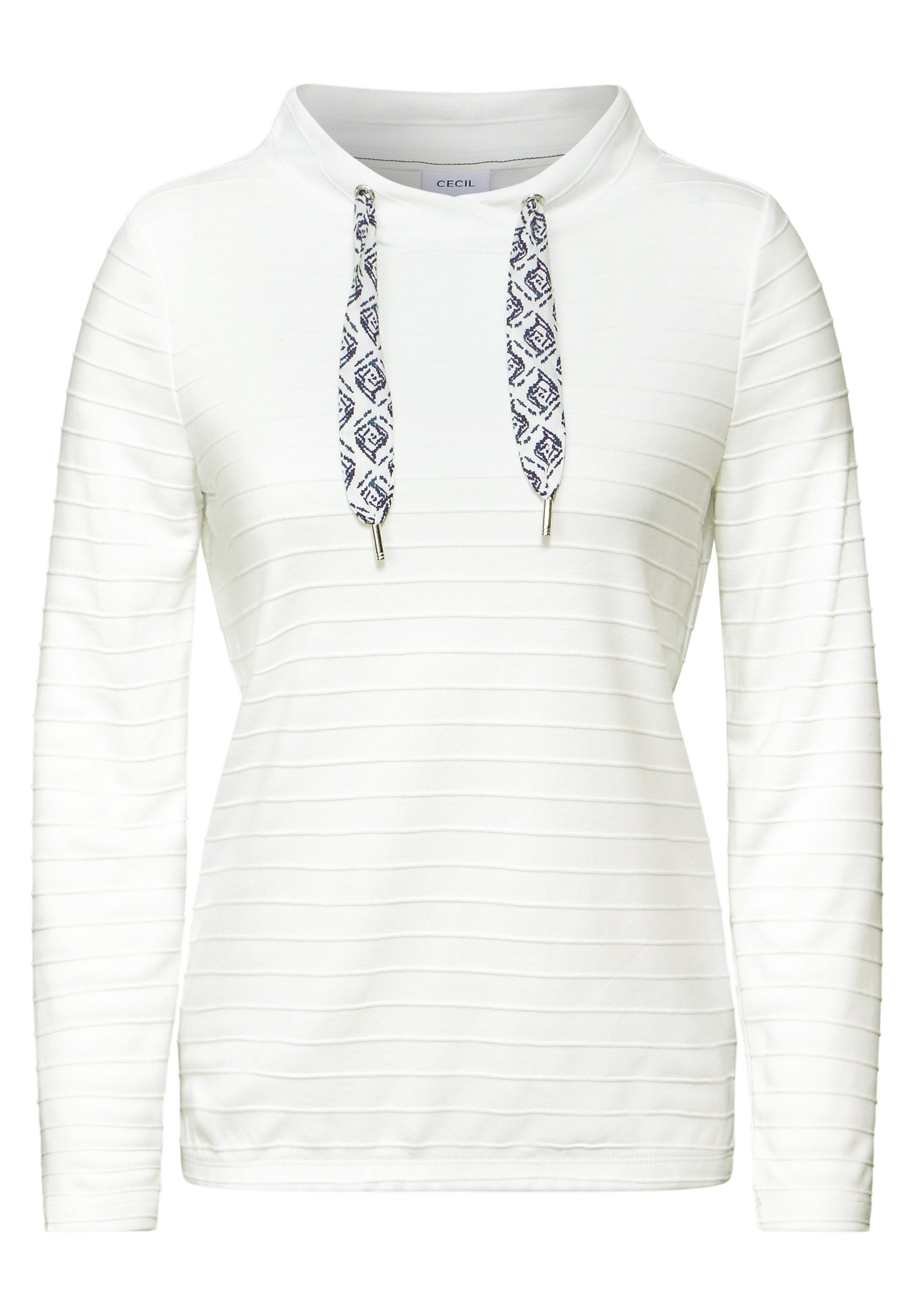 Cecil Shirt met lange mouwen met structuur
