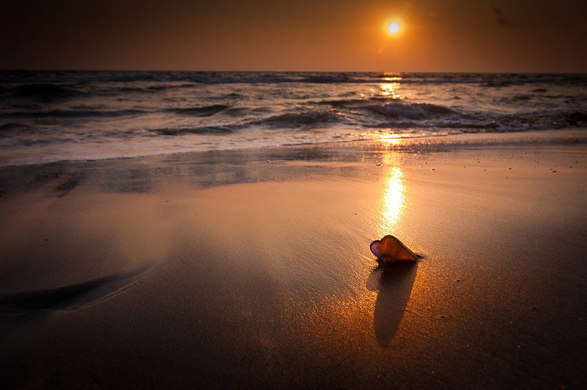 Papermoon Fotobehang Tropisch strand zonsondergang Vliesbehang, eersteklas digitale print fotobehang maat 5 m x 2,8 m multicolor