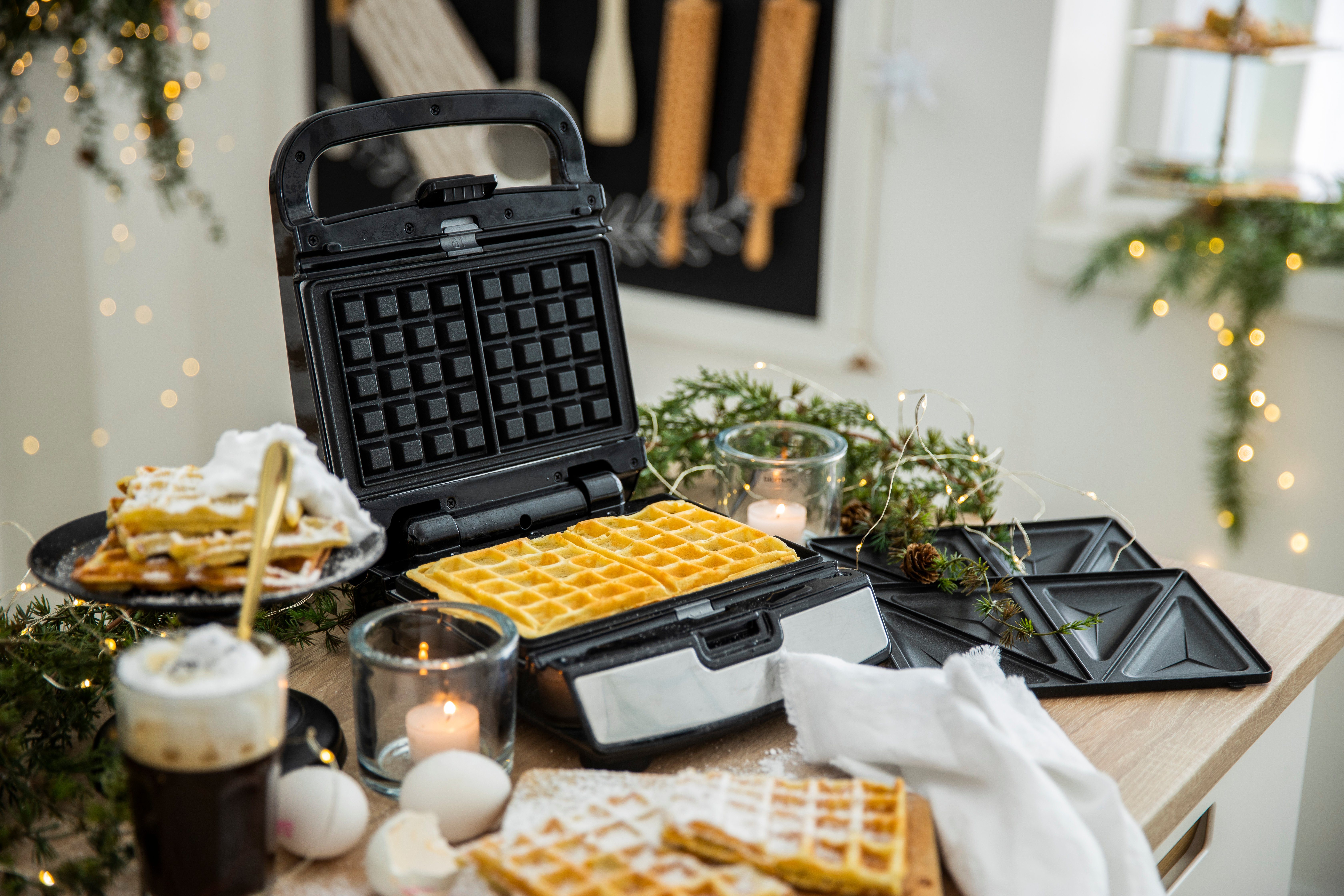 Tefal 2-in-1-combi-wafelijzer SW852D Snack Collection platen met antiaanbaklaag, geschikt voor de vaatwasser, vele functies