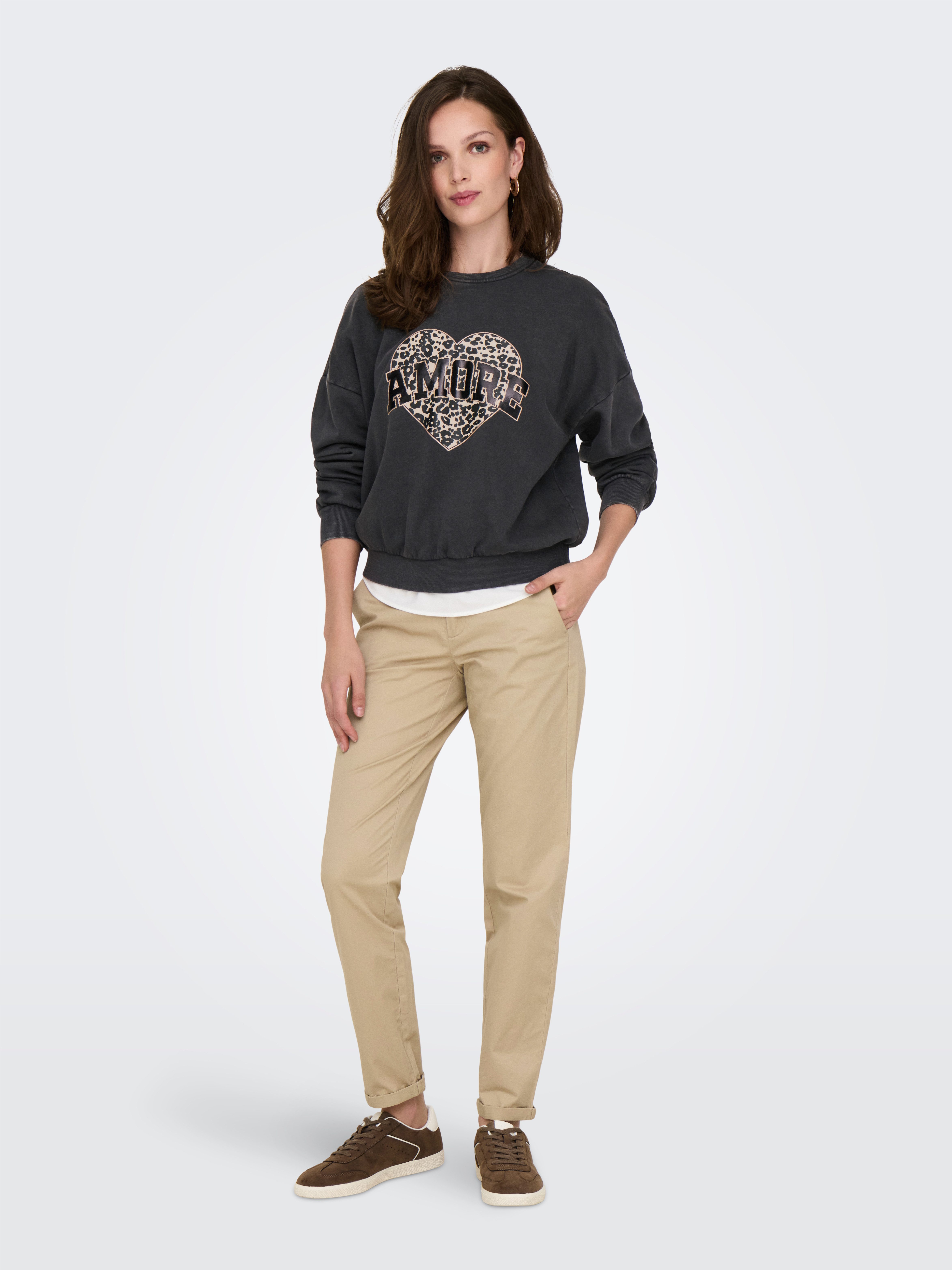 Only Sweatshirt ONLLAUREN L/S LEO O-NECK CC SWT