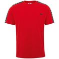 kappa t-shirt ilyas met hoogwaardige jacquard logoband bij de schouders rood