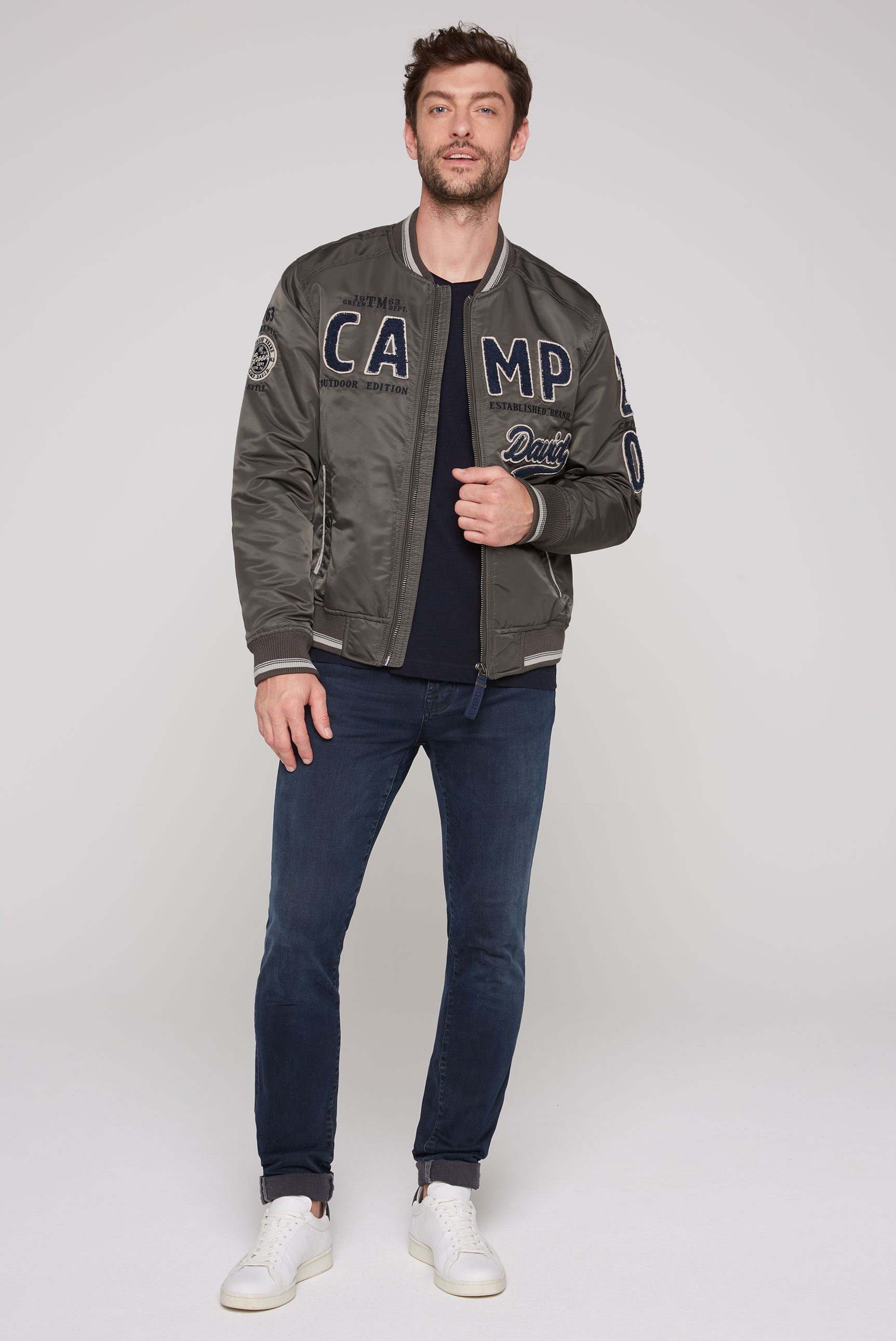 CAMP DAVID Blouson met groot frotté-logo