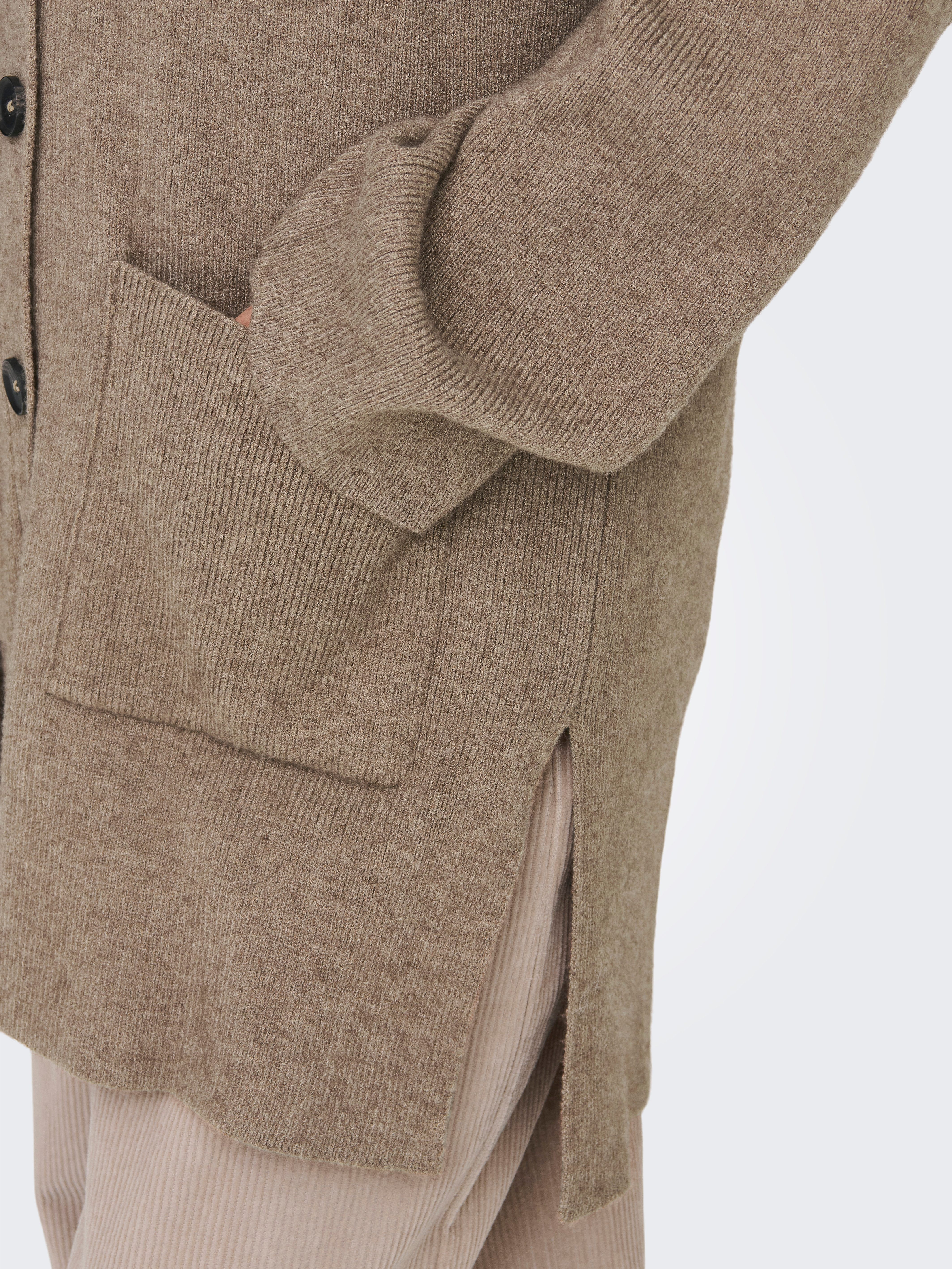 Only Vest ONLKATIA LS RIB V LOOSE CARDIGAN CC KNT