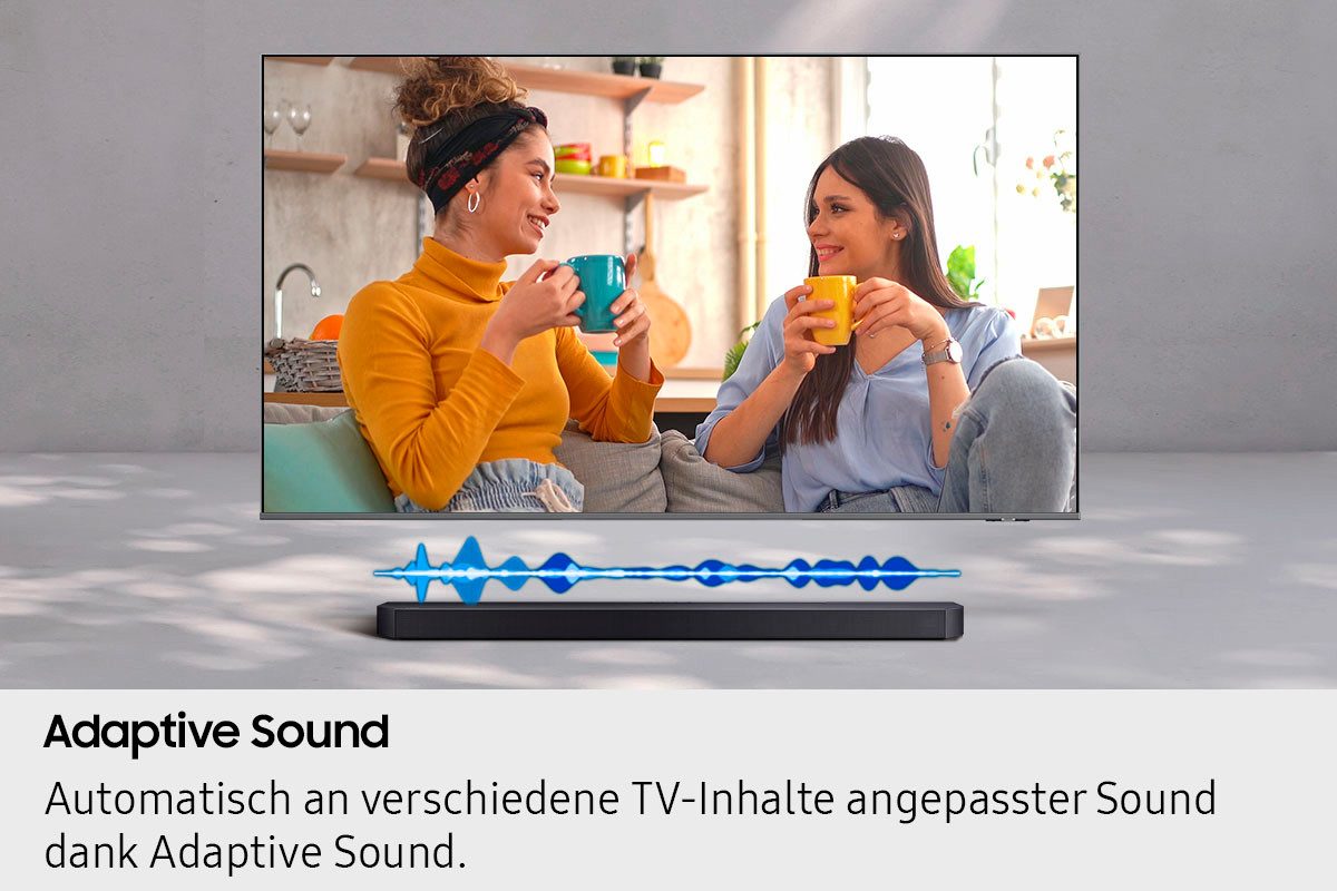 Samsung Soundbar HW-Q610GF Q-soundbar 3.1.2-kanaals surround systeem, dolby atmos i dts:x, adaptief geluid