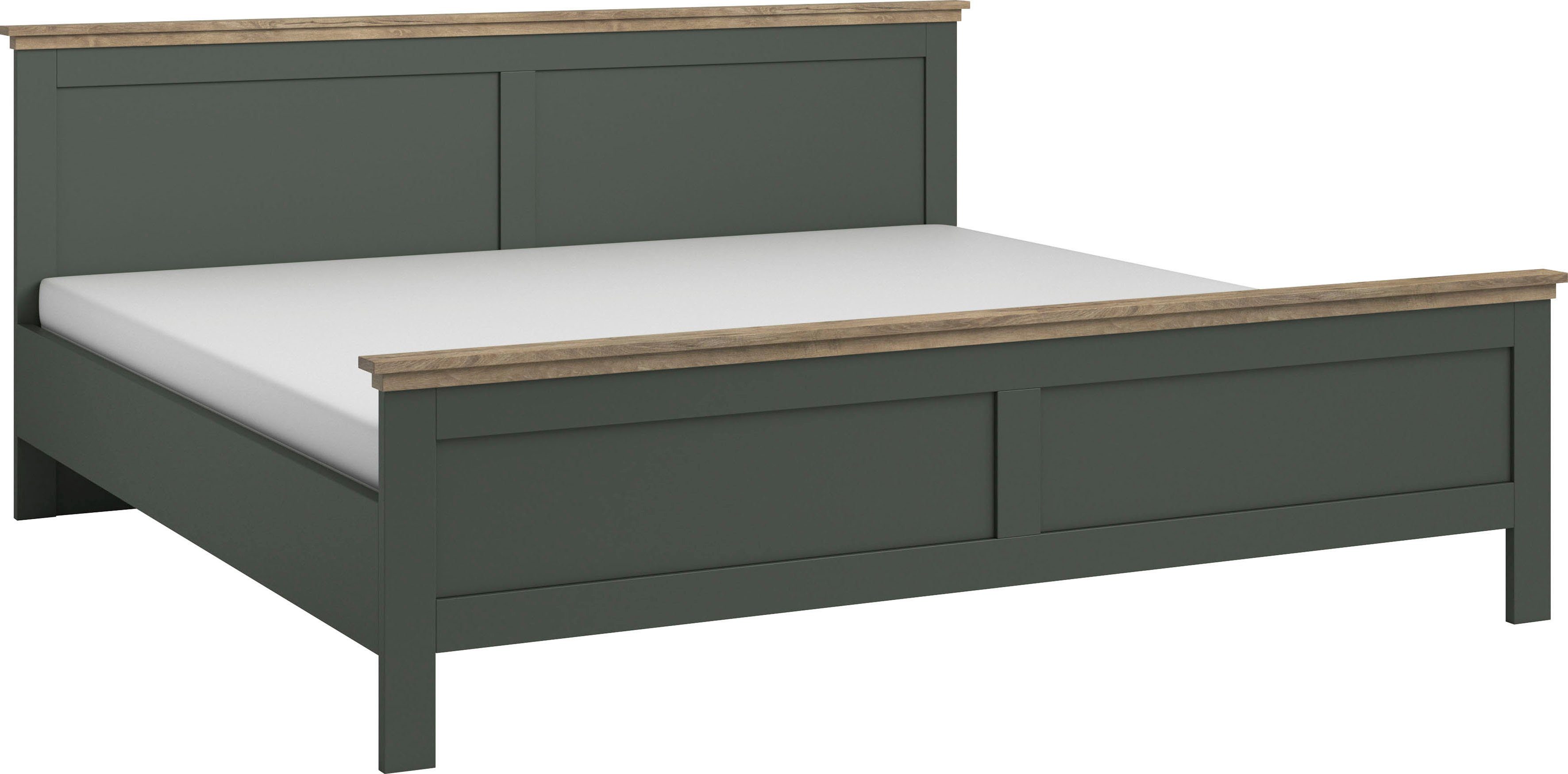 Home affaire Bedframe Evora, landelijke stijl, tweepersoonsbed, verkrijgbaar in 3 maten bedden groen