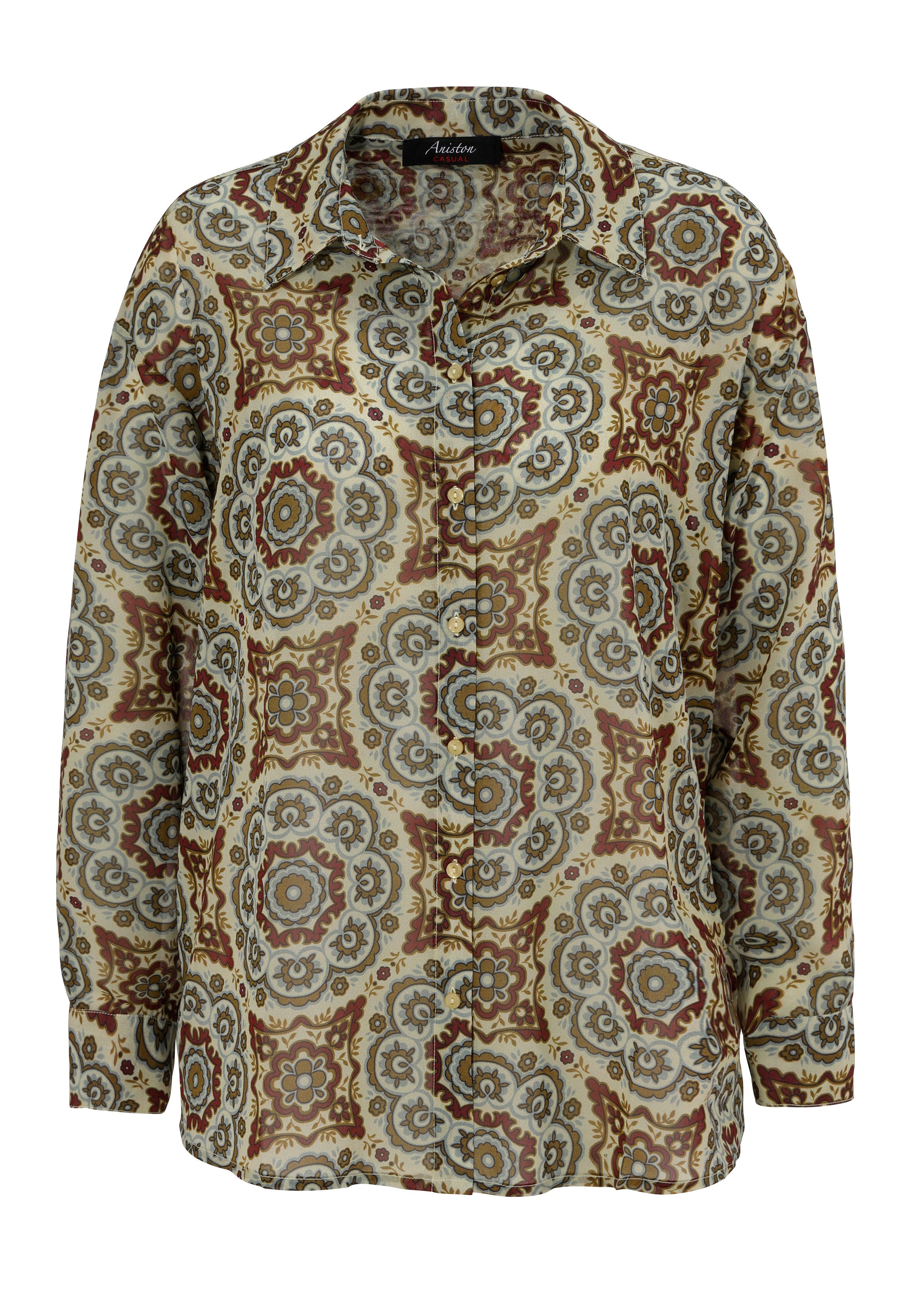 Aniston CASUAL Overhemdblouse met fantasierijke mandala-print