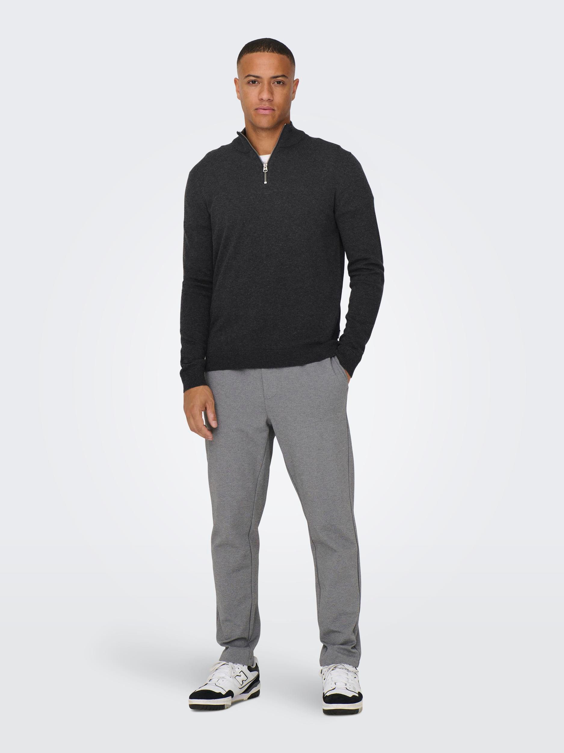 ONLY & SONS Gebreide trui ONSALEX REG 12 HALF ZIP KNIT