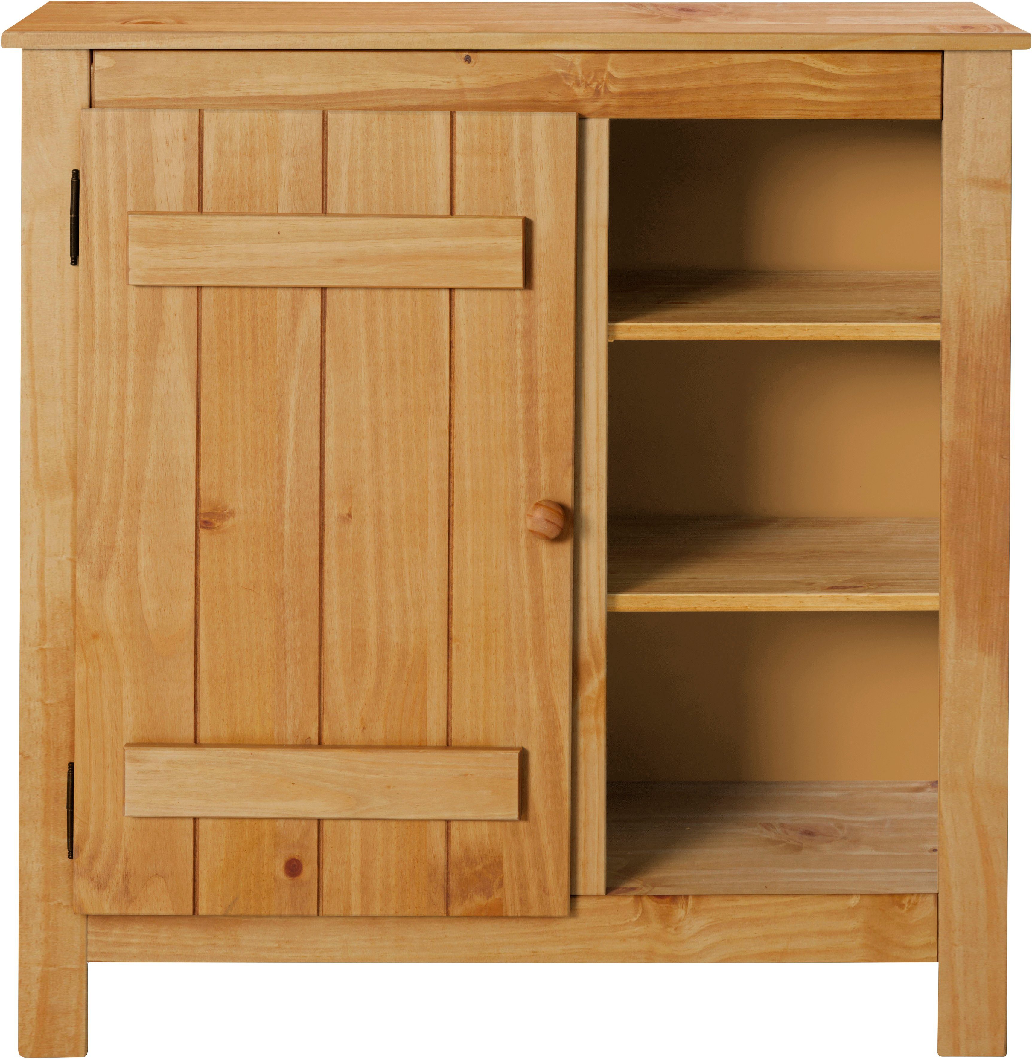 Home affaire Bergkast Bertram Massief hout, 4 verstelbare planken, magnetische sluiting, hoogte 90 cm
