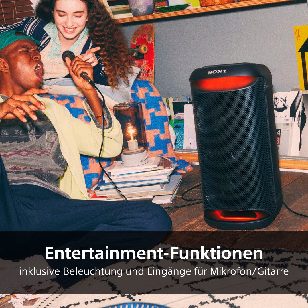 Sony Party-luidspreker SRS-XV500 25 uur batterij, draagbaar, voor binnen + buiten, ipx4-classificatie