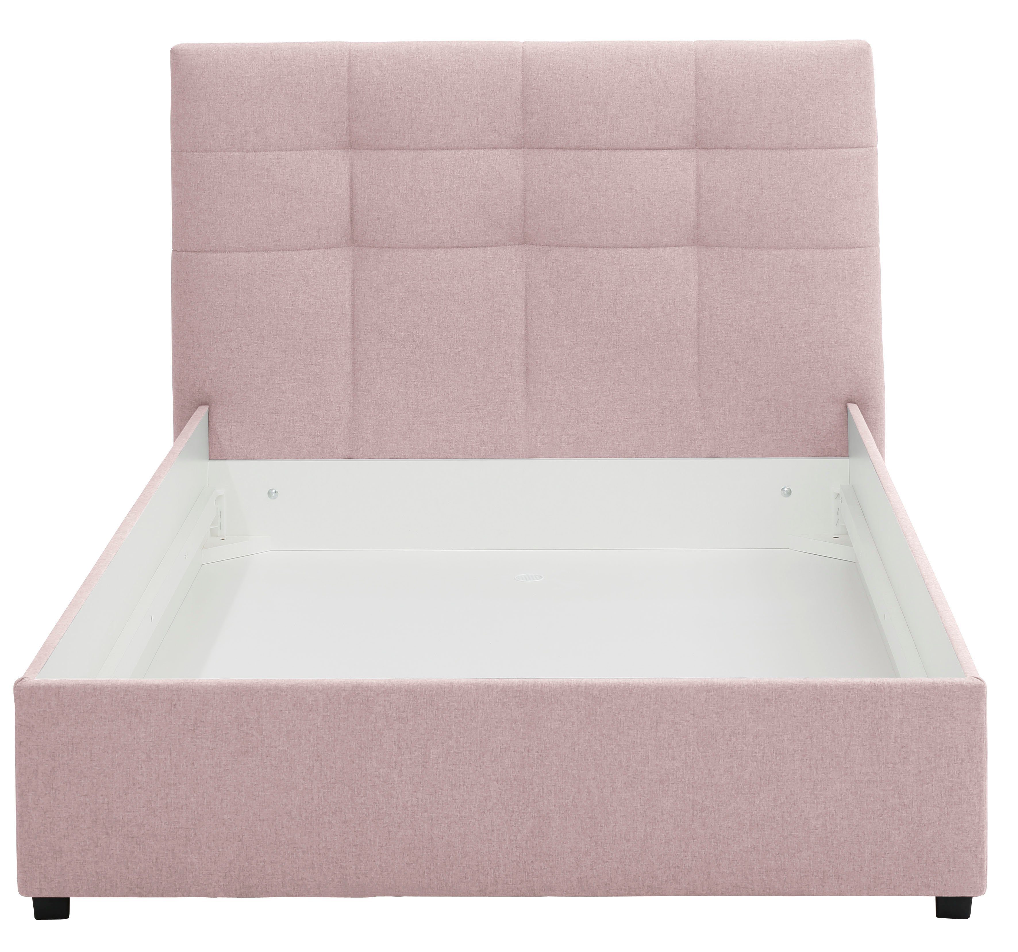 Lüttenhütt Gestoffeerd bed Endres met bedkist, naar keuze zonder matras/lattenbodem of incl. matras
