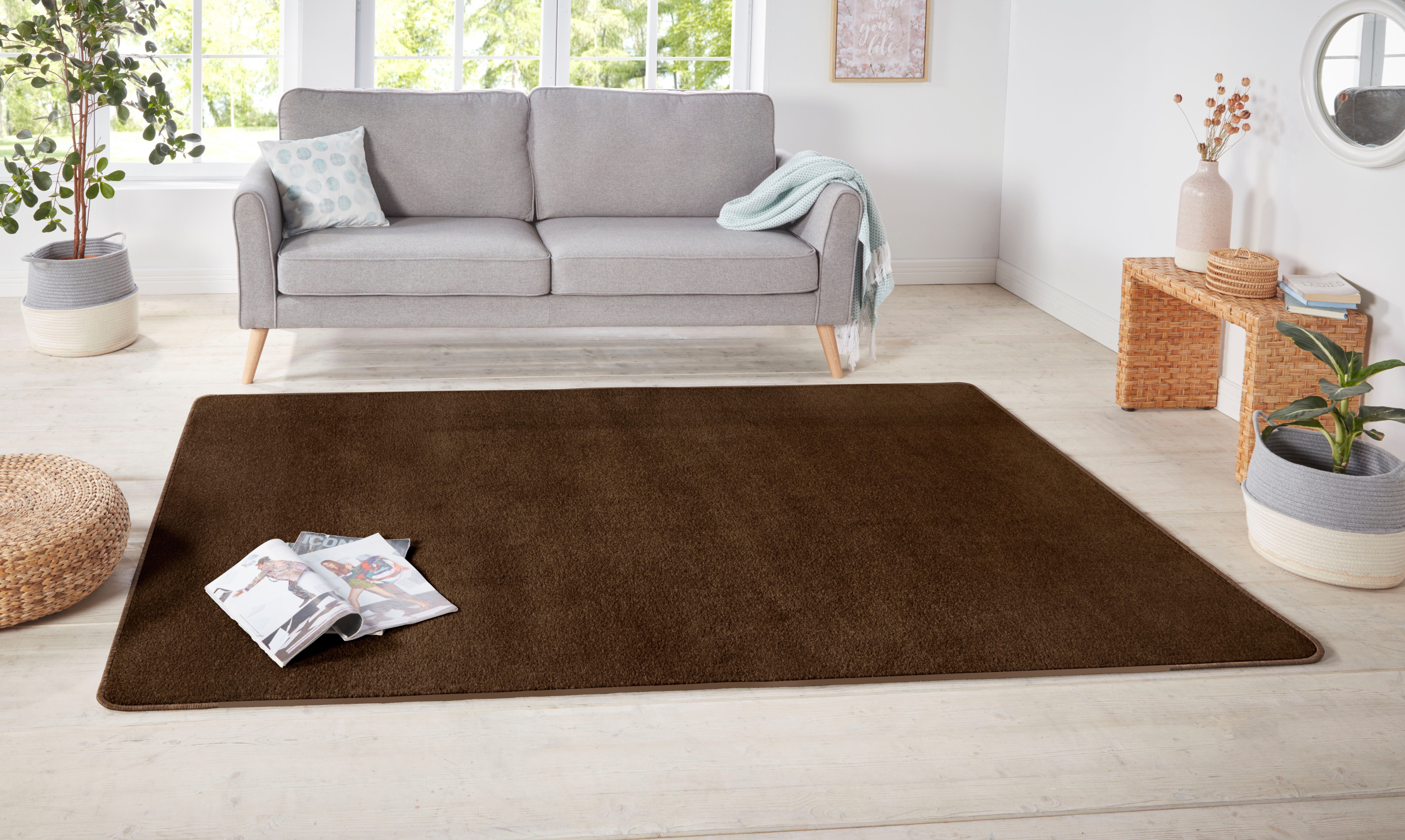 HANSE Home Vloerkleed Shashi Kortpolig, effen kleuren, loper, zacht, eetkamer, kinderkamer, gang