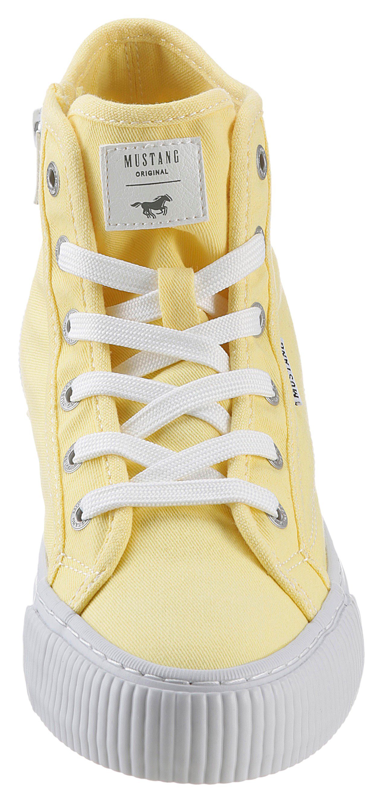 Mustang Shoes Hoge veterschoenen High-Top-Sneaker, Vrijetijdsschoen, plateau, high top-sneaker, vrijetijdsschoen met binnenrits
