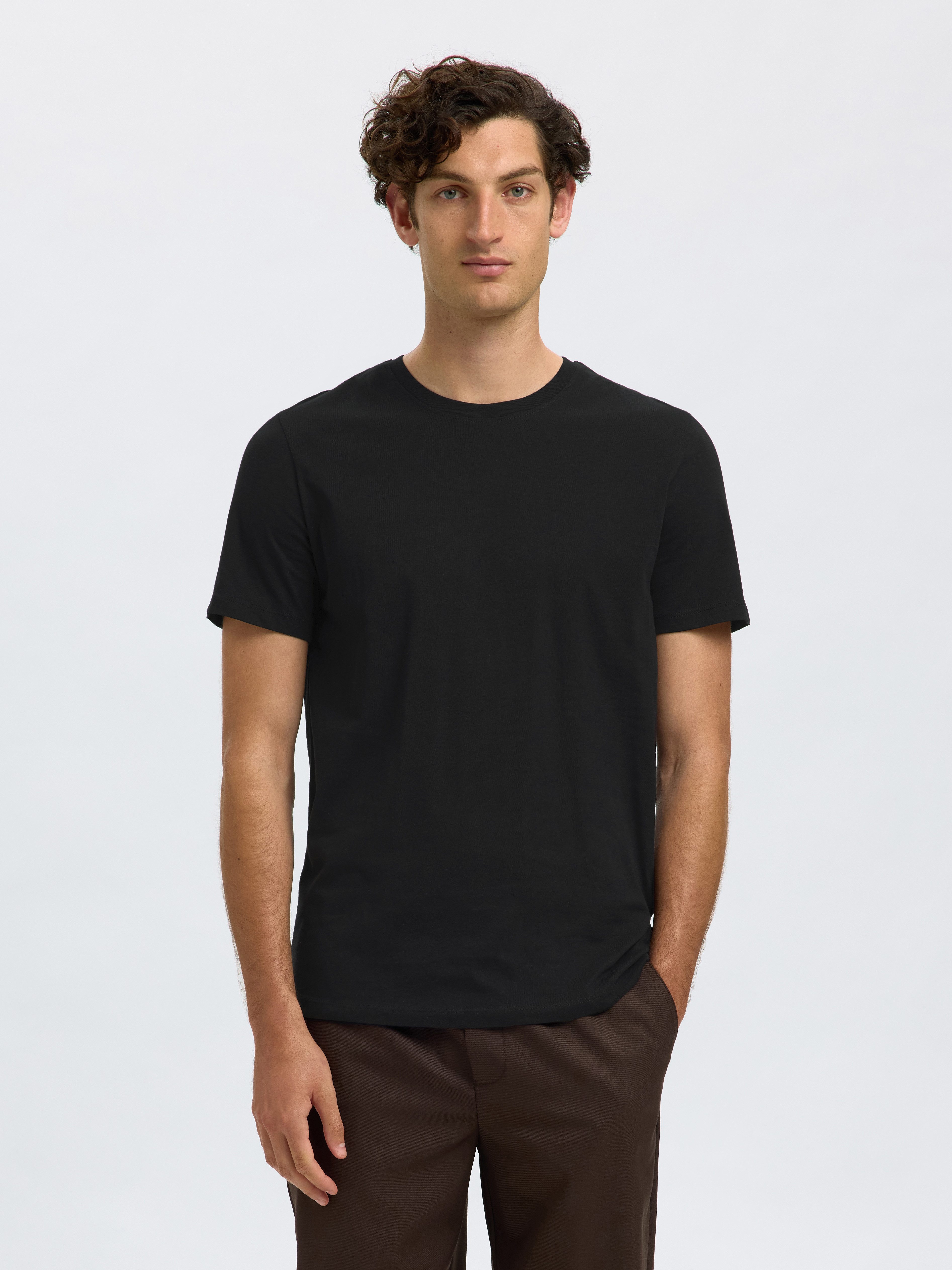 SELECTED HOMME Shirt met ronde hals SLHCORMAC SS O-NECK TEE 5 PACK NOOS (set, 5-delig)