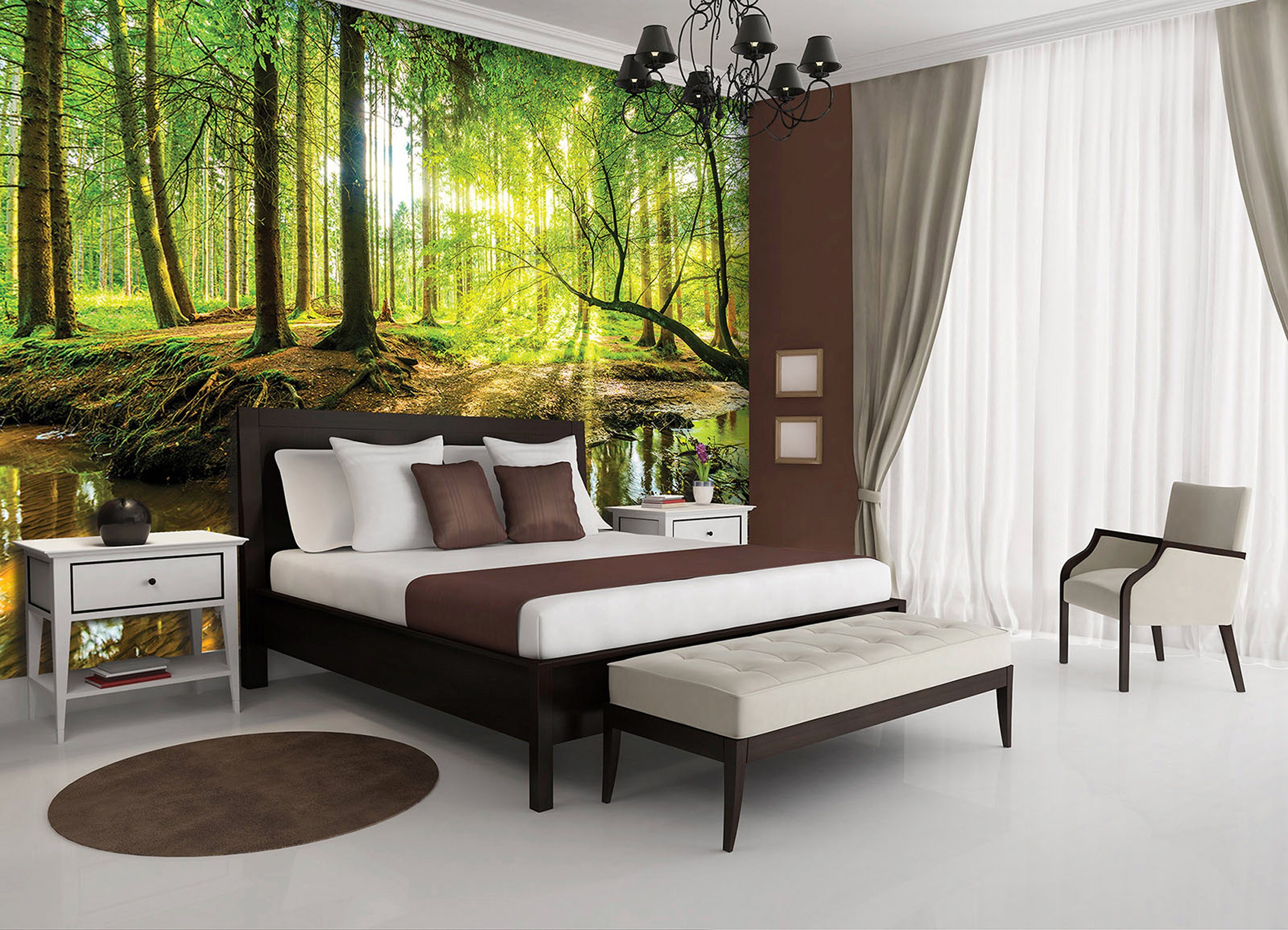 Dollar Slijm geleider Consalnet Vliesbehang Zonnig bos natuur, fotobehang voor woonkamer of  slaapkamer online verkrijgbaar | OTTO