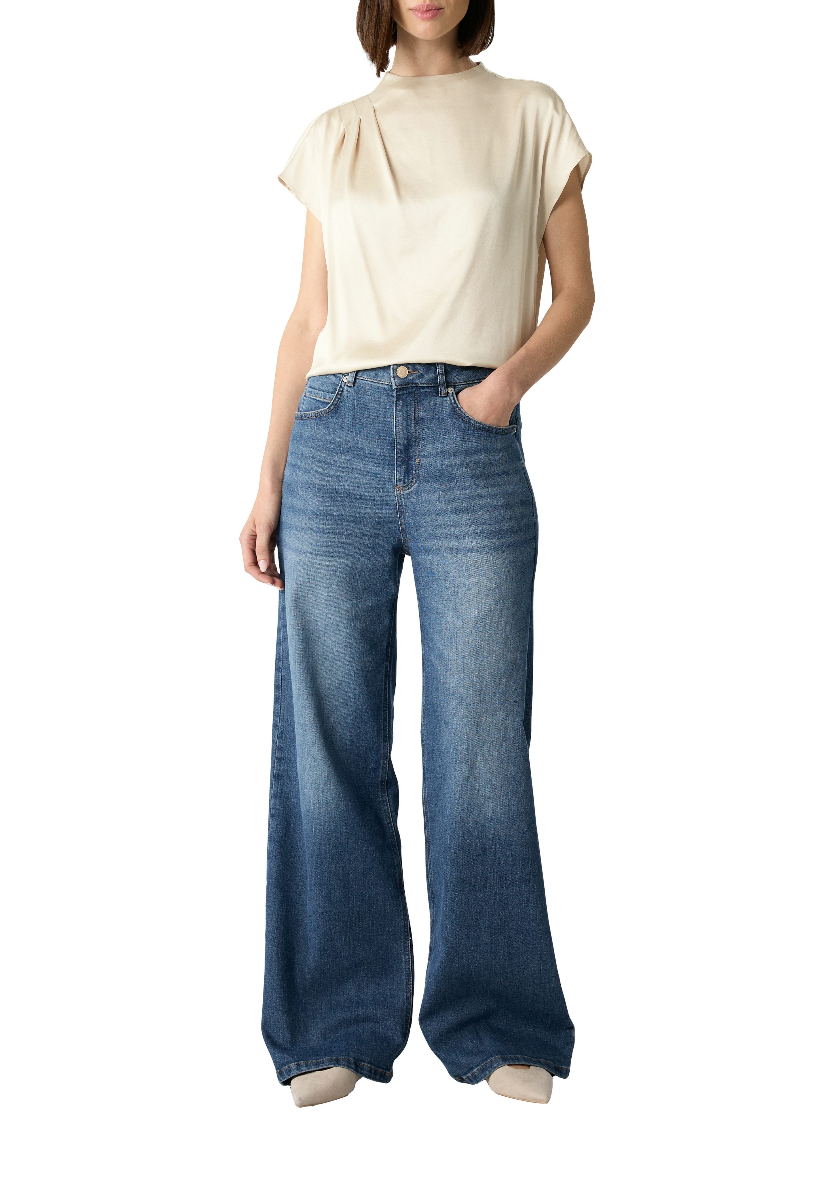 Comma Shirtblouse met plooidetail