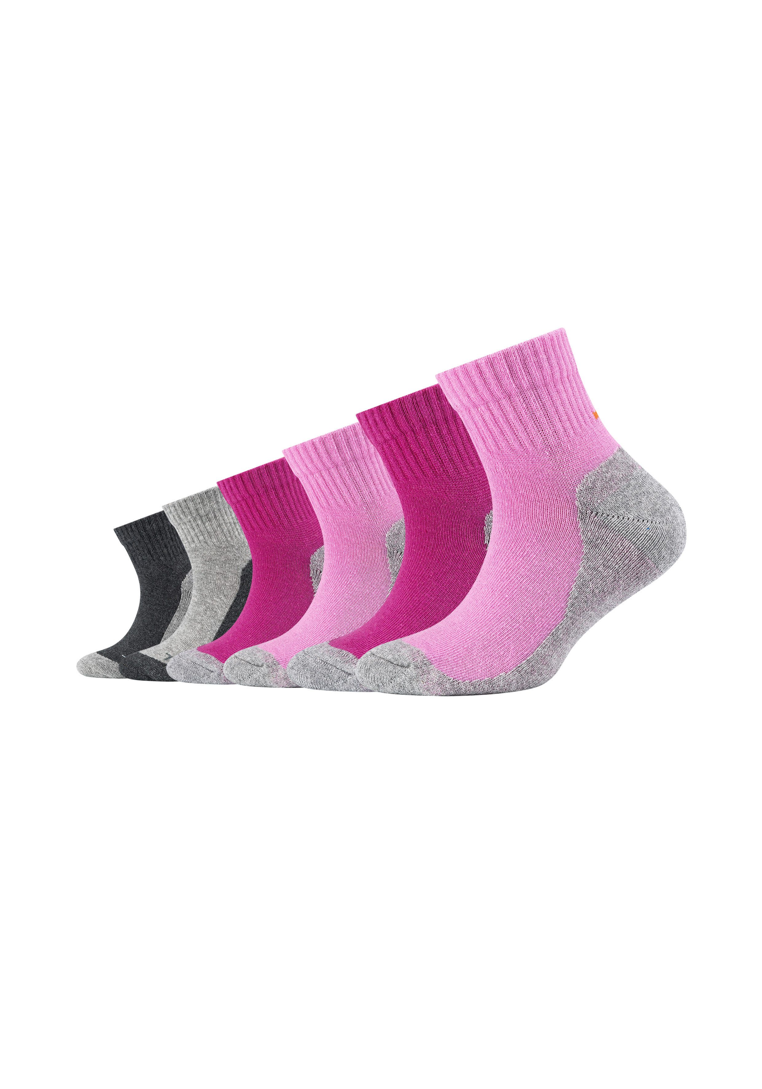Camano Functionele sokken Function met vochtregulerende functionele vezels (set, 6 paar) meisjes sokken maat 27-30 roze