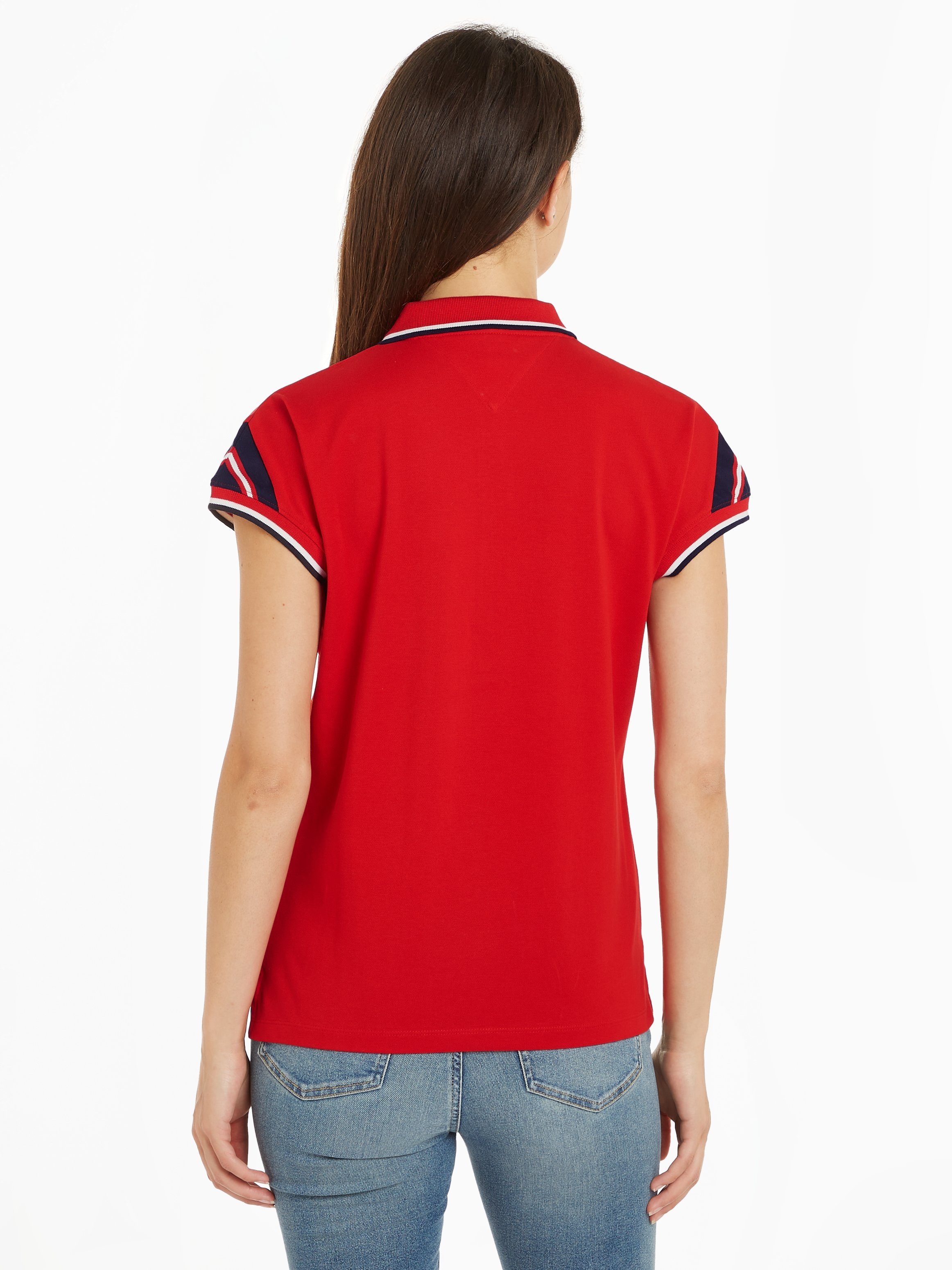 Tommy Hilfiger Poloshirt REG STRIPE SLV POLO CAP SLEEVE