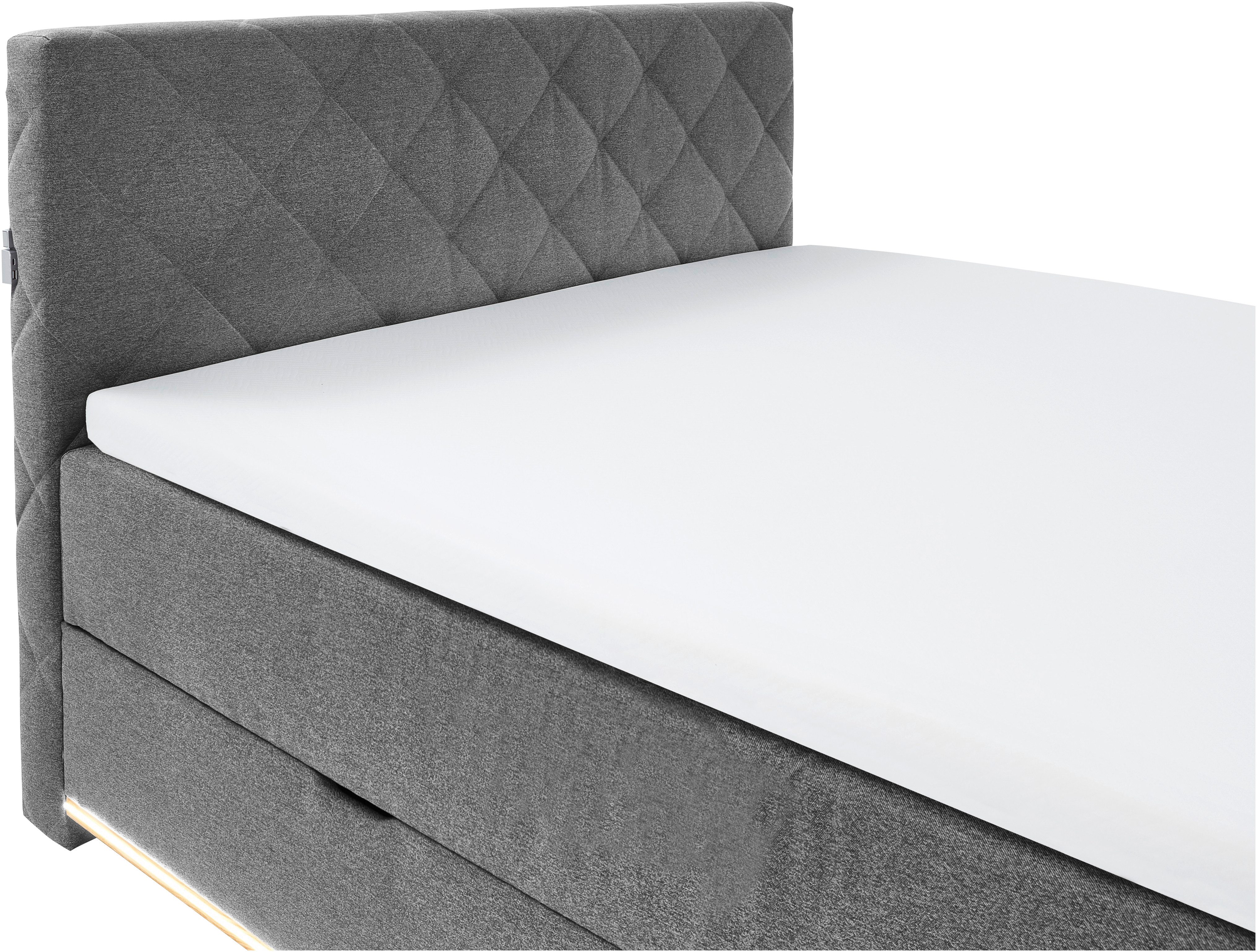 meise.möbel Boxspring Messina met bedkist, ledverlichting en topmatras