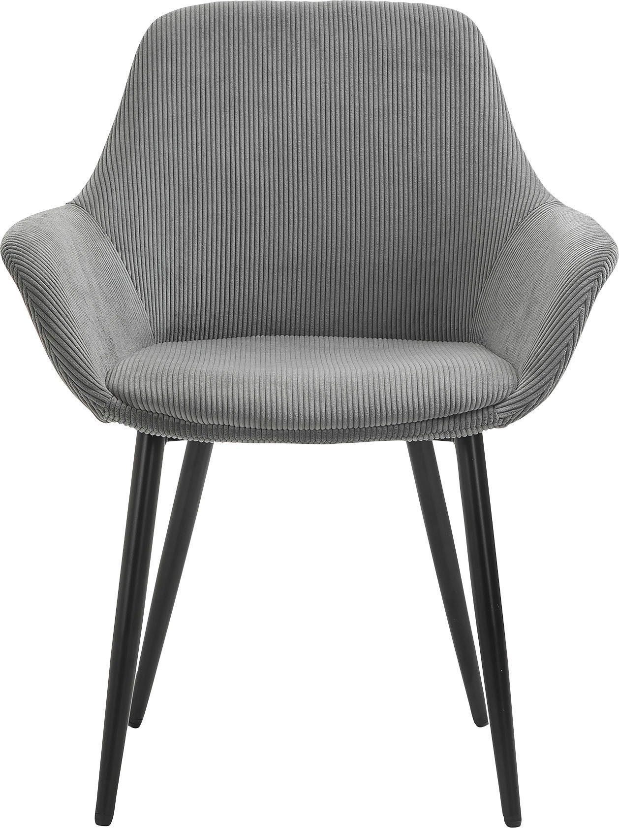 SalesFever Stoel met armleuningen Bekleding in corduroy-look (set, 2 stuks)