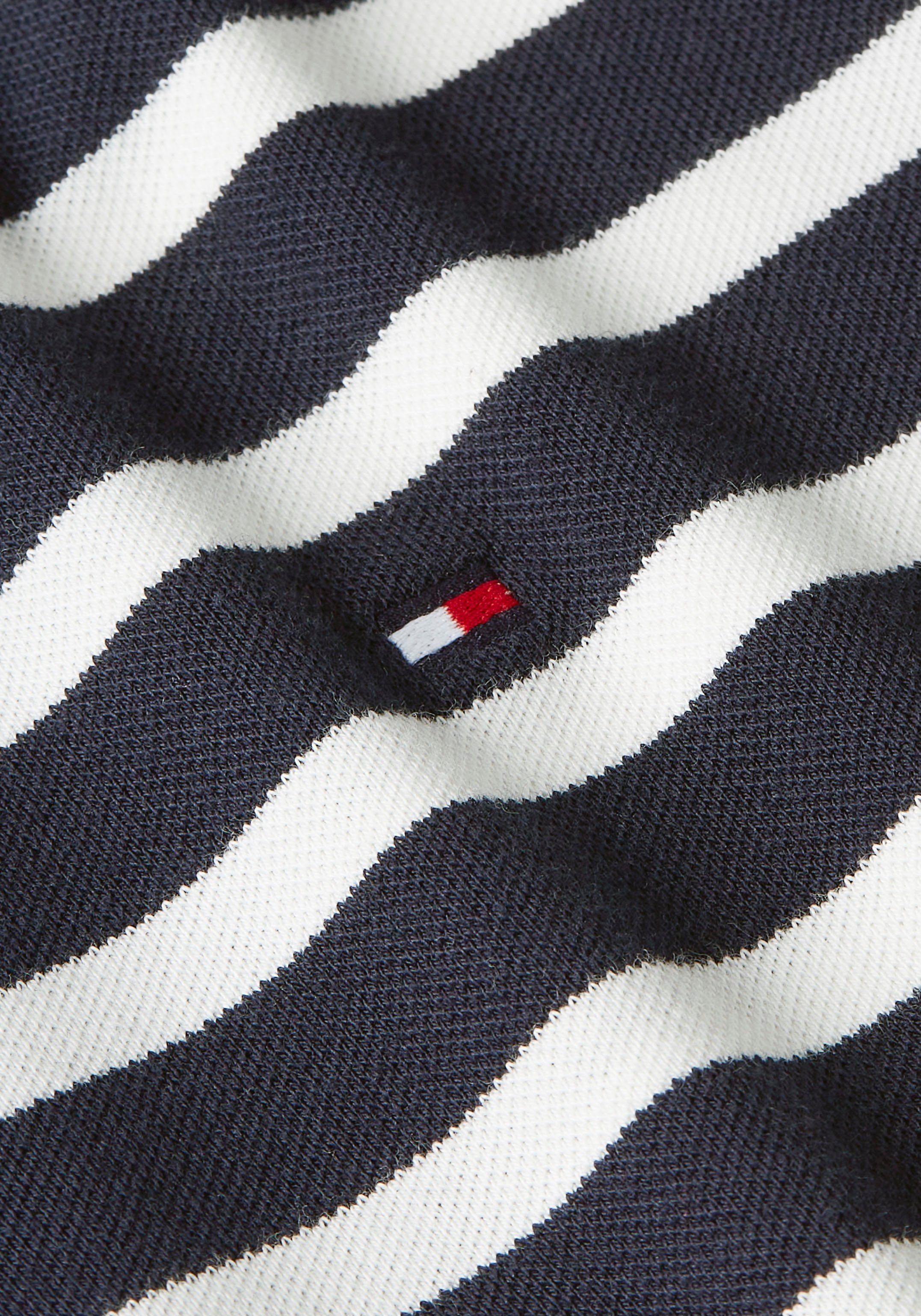 Tommy Hilfiger Poloshirt 1985 REG PIQUE STRIPE POLO SS met discreet geborduurd tommy hilfiger logo