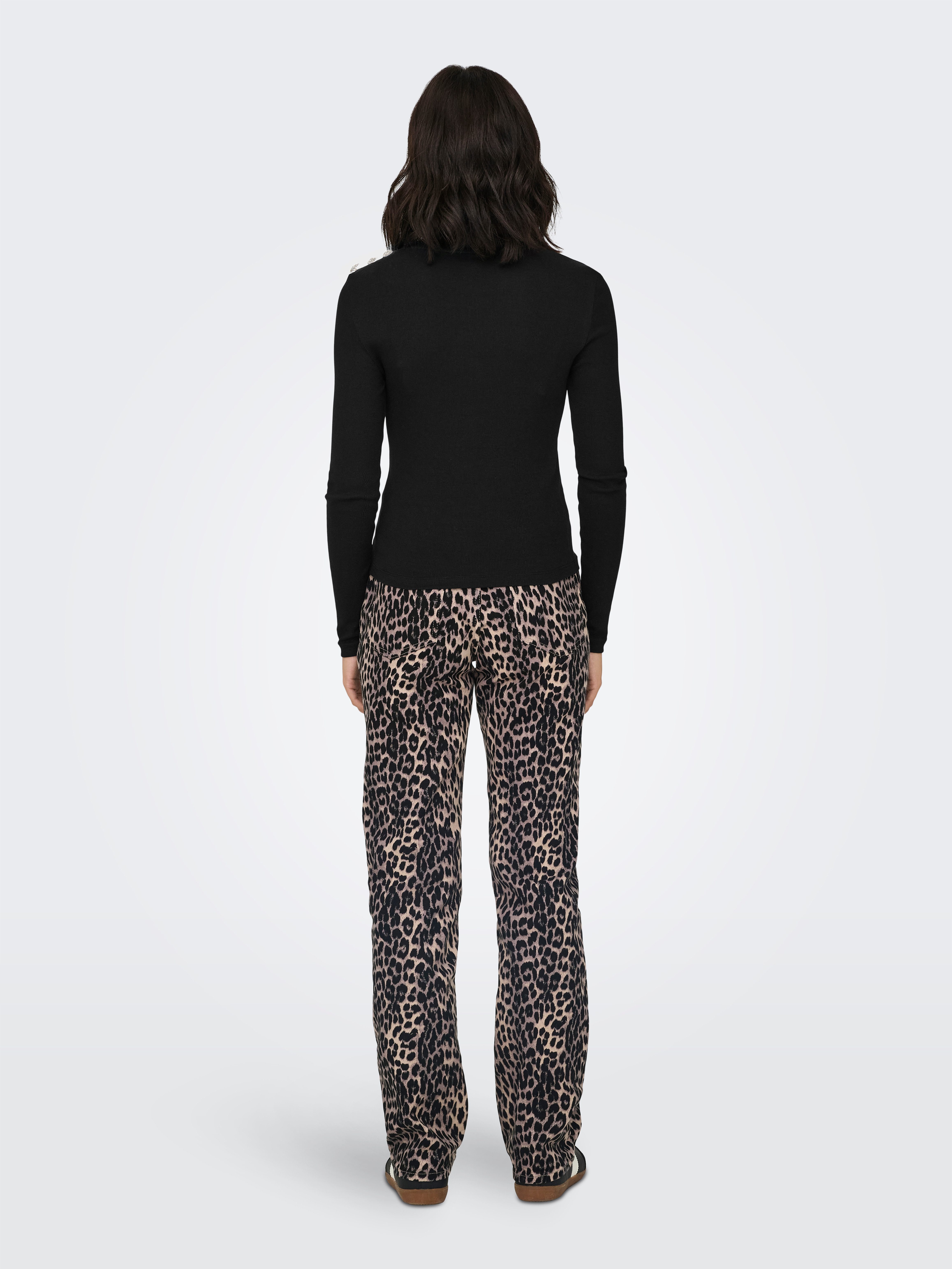 Only Shirt met lange mouwen ONLCHECKIE LIFE L/S TOP BOX JRS