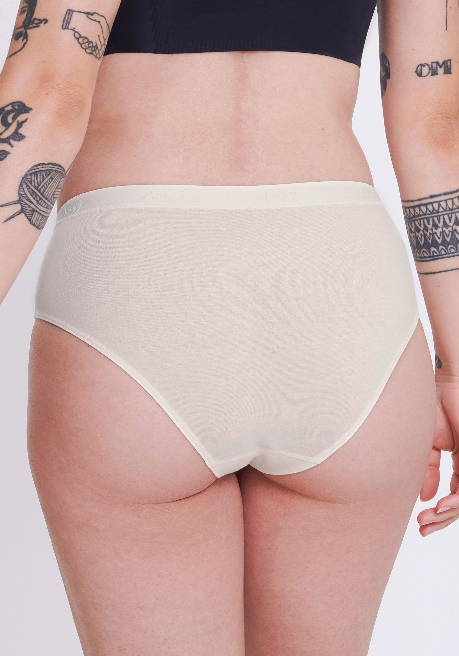Sloggi Slip GO Casual Midi 2P zachte en ademende katoenkwaliteit (2 stuks Set van 2)