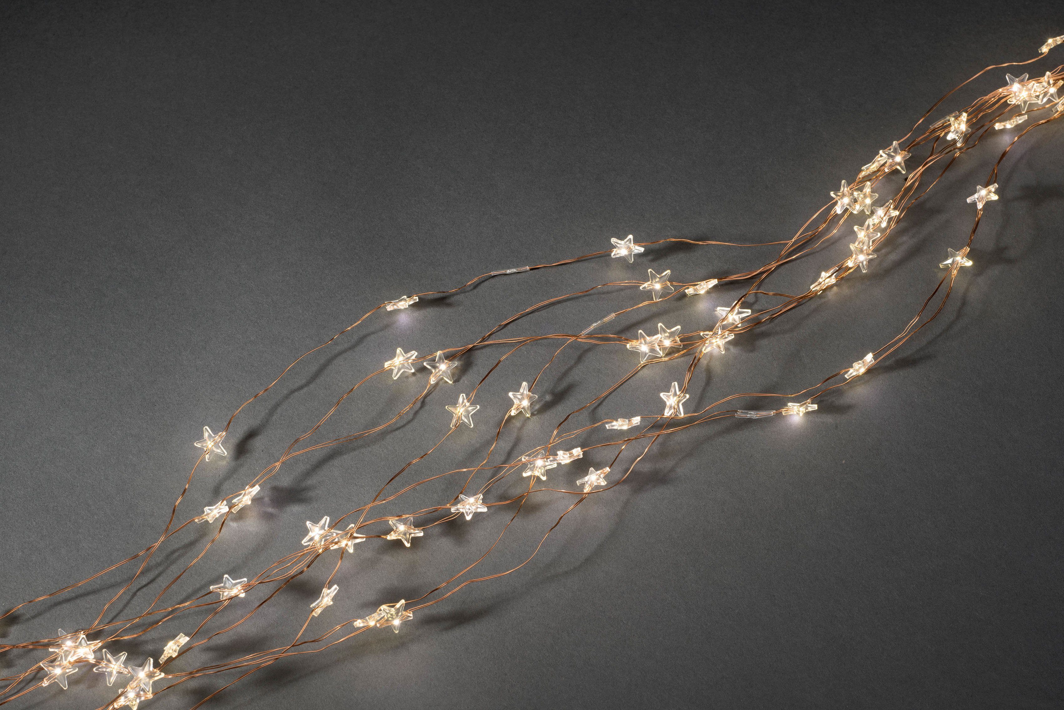 KONSTSMIDE Led-lichtgordijn Led sterrenkrans, 10 strengen à 20 dioden (1 stuk)