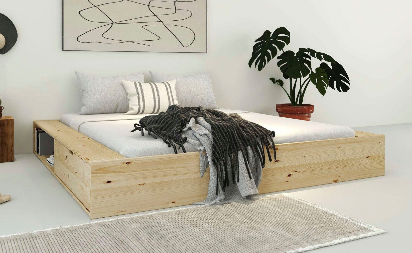 Home affaire Massief houten ledikant Erno, OTTO's Choice, opbergbed, futonbed, 275KG belastbaar