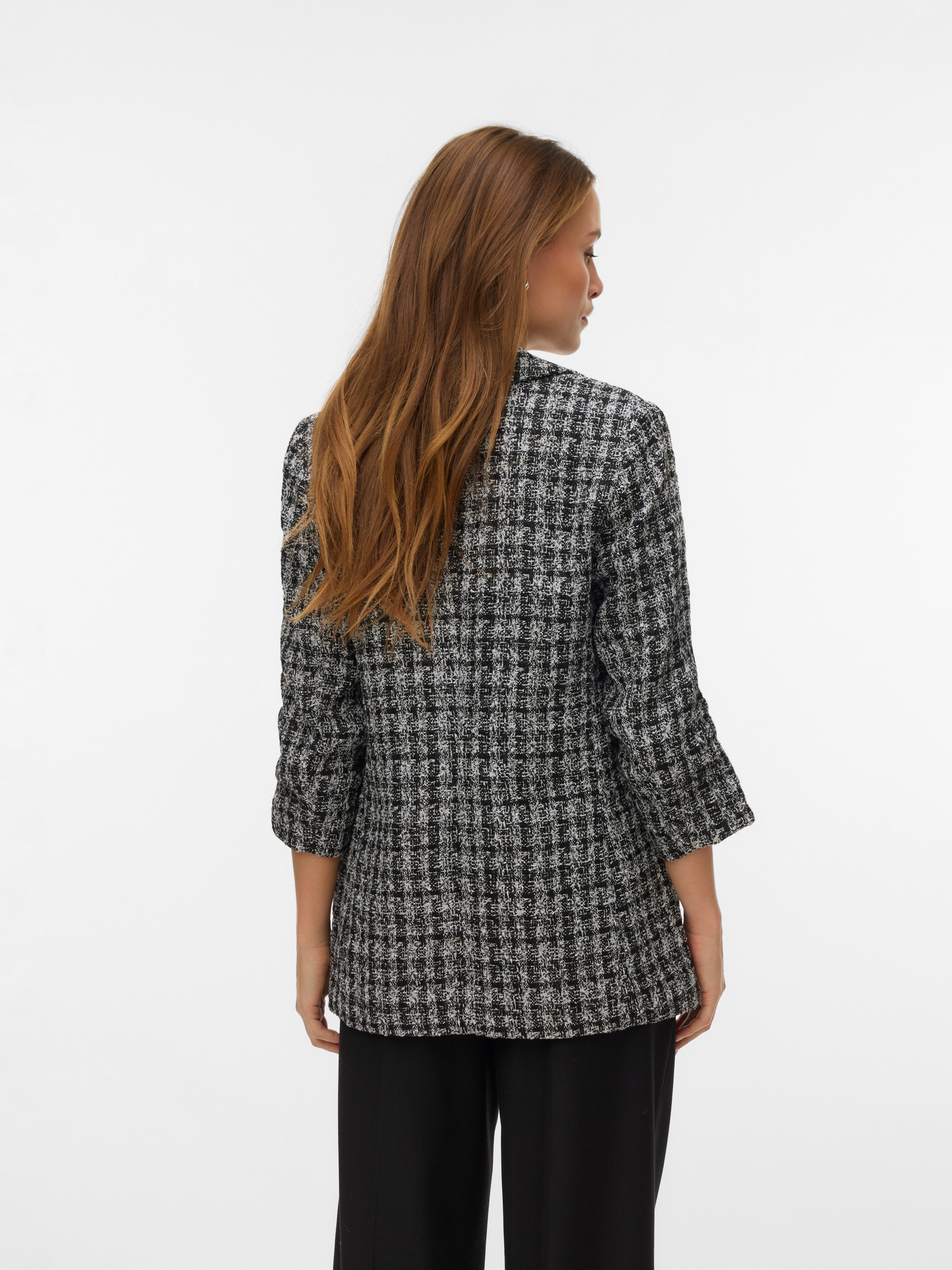 Vero Moda Lange blazer VMFRIDA LS REGULAR BLAZER NOOS zonder sluiting en met gerimpelde 3/4 mouw