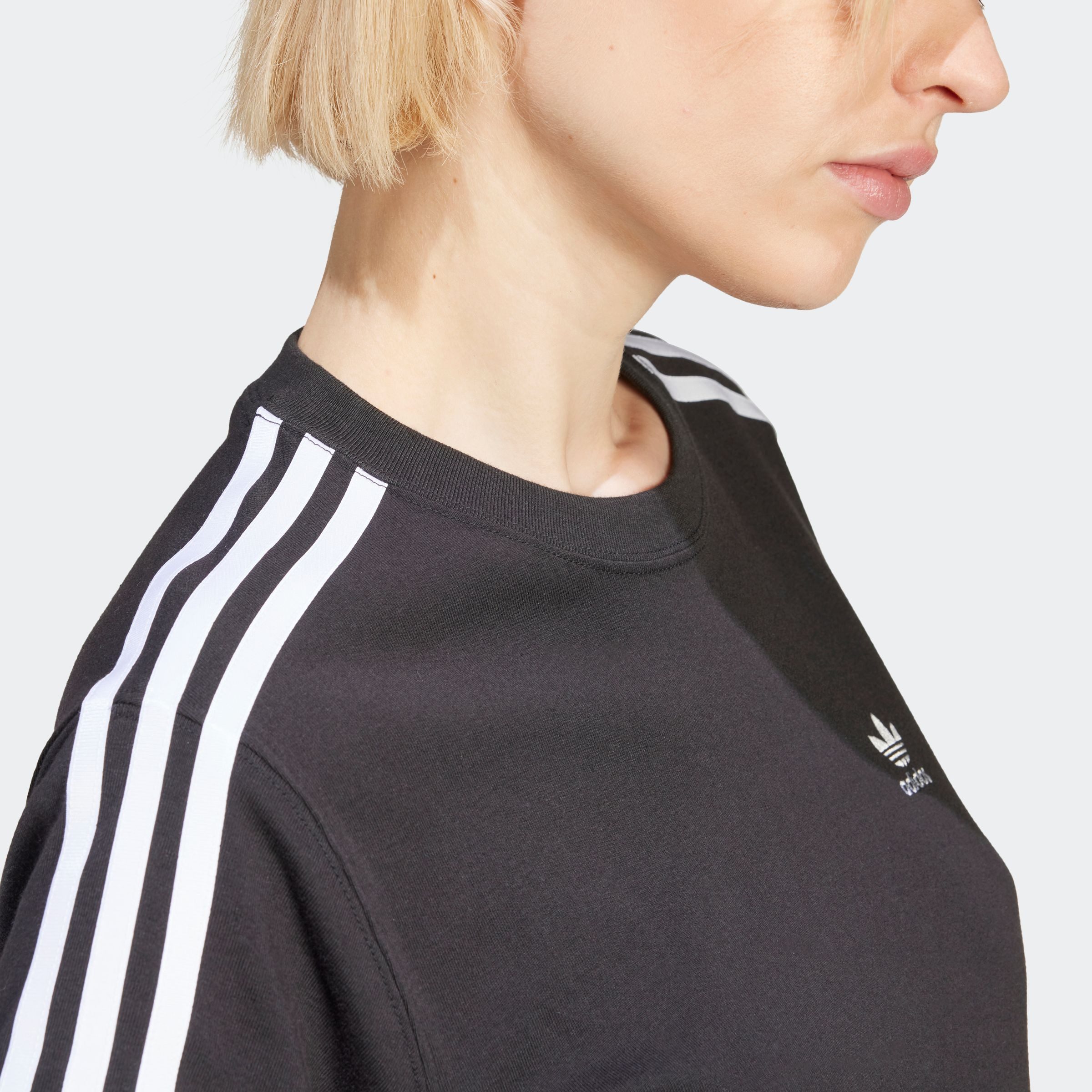 adidas Originals T-shirt 3 STRIPE TEE drie-strepen shirt met trefoil-logo