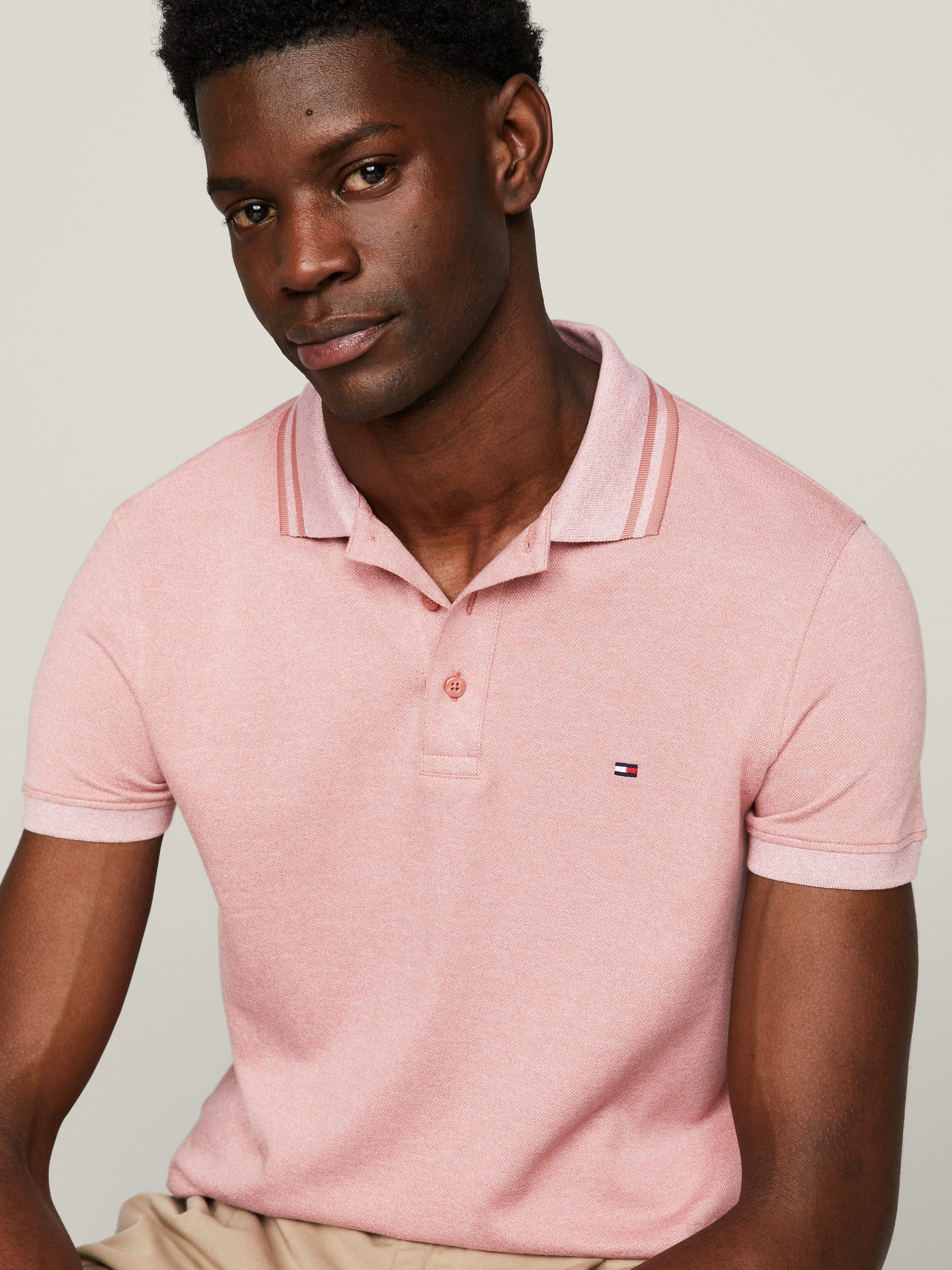 Tommy Hilfiger Poloshirt PRETWIST MOULINE SLIM FIT POLO
