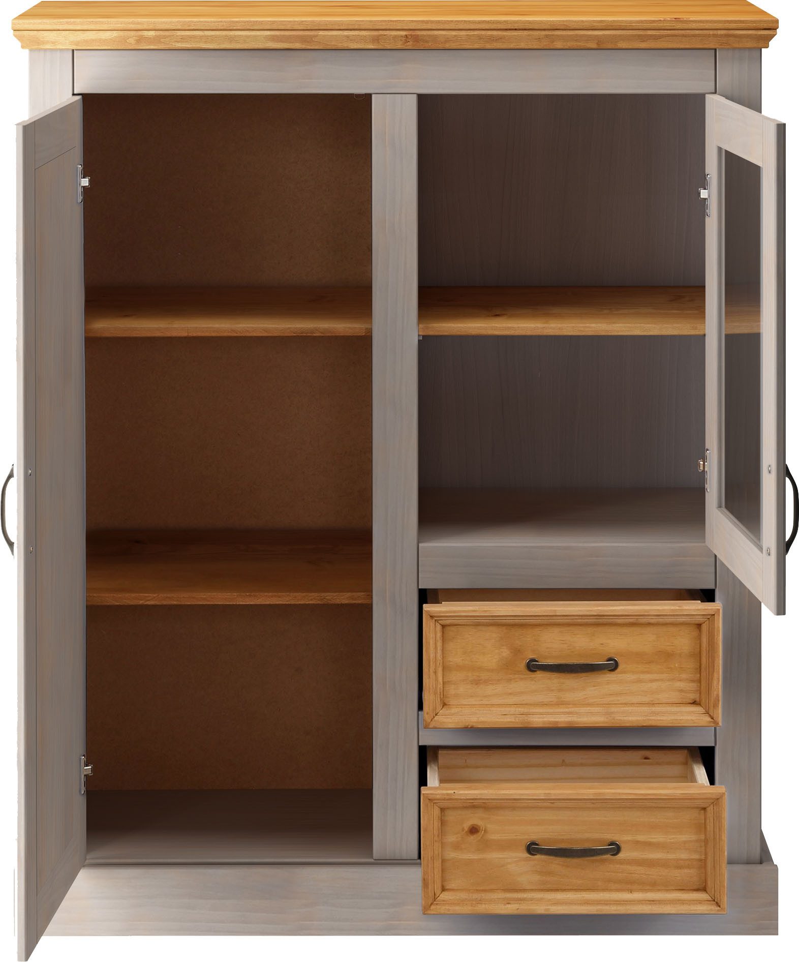 Home affaire Highboard Selma Vitrine, breedte 100 cm