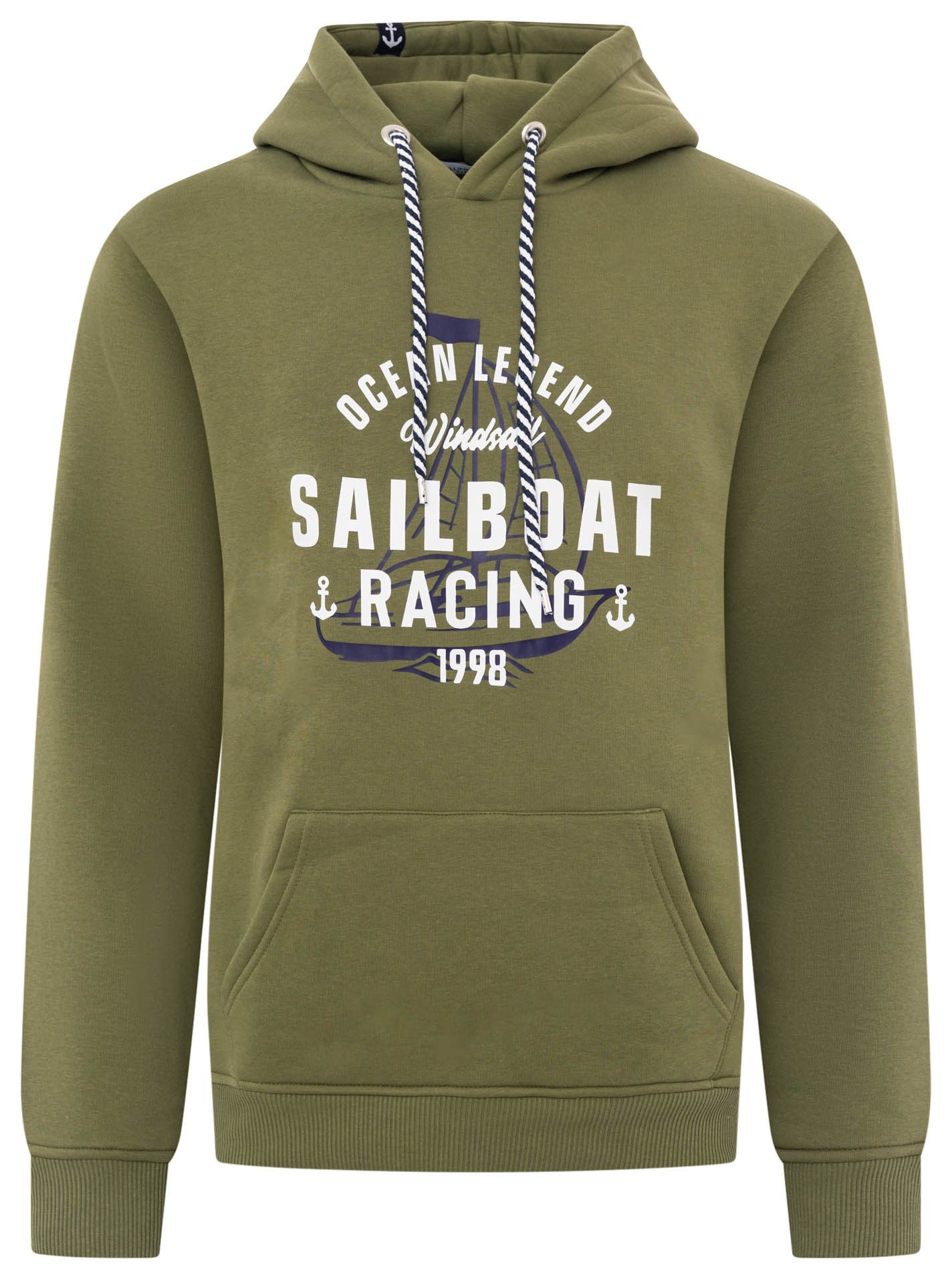 Zwillingsherz Hoodie "Sailboat Racing" met frontzakken en koord