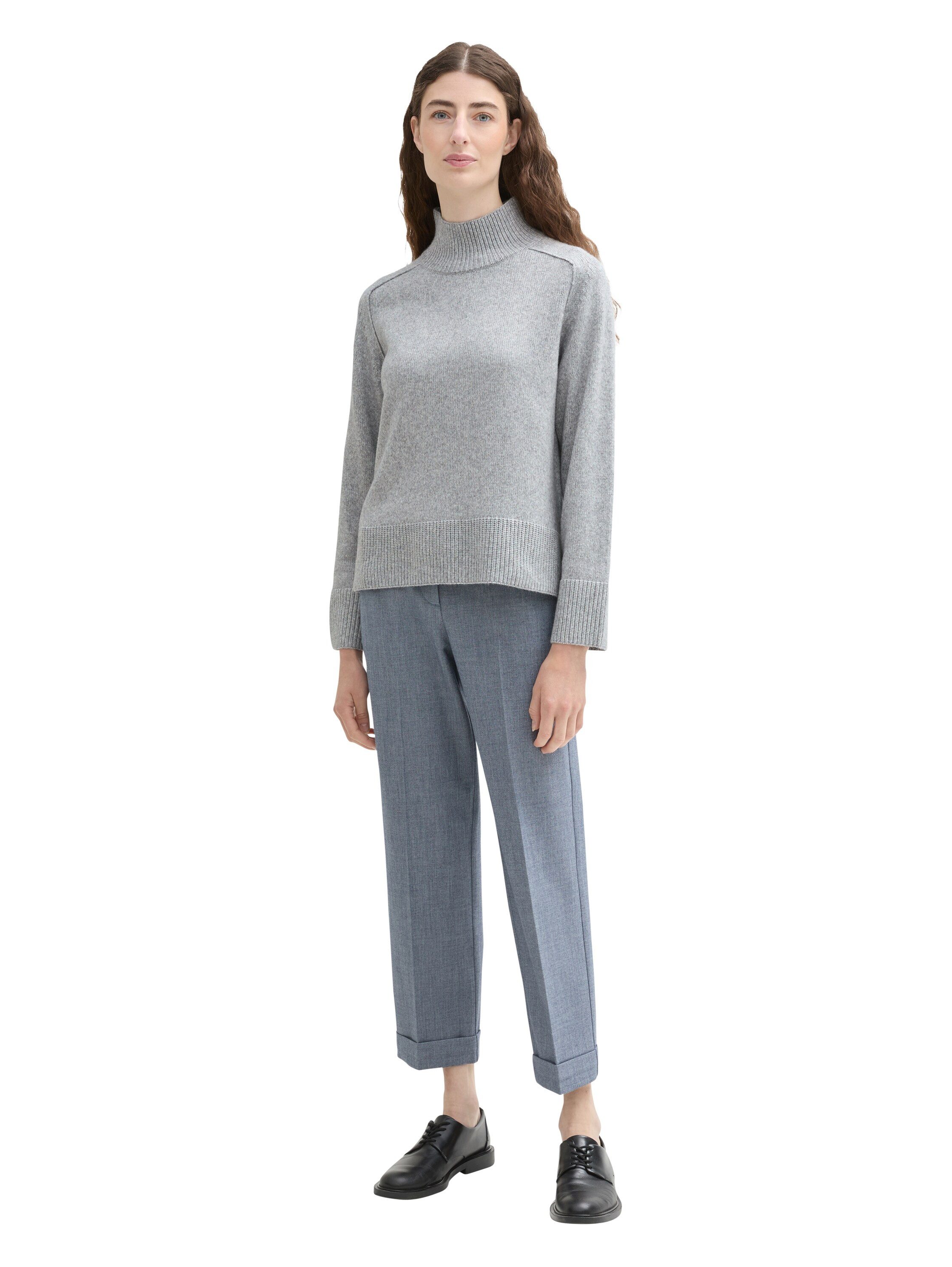 Tom Tailor Gebreide trui met hoge staande kraag