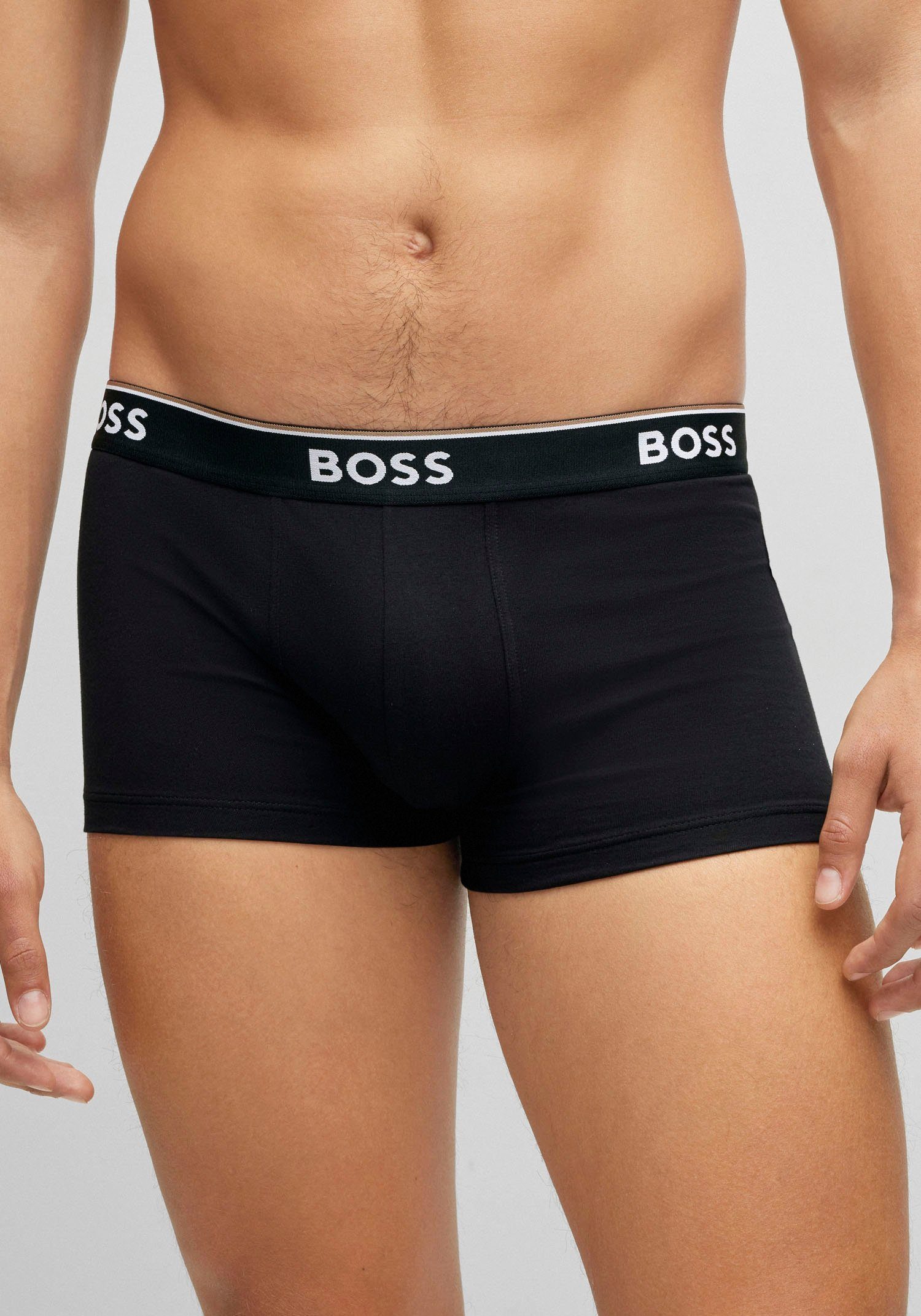 BOSS Boxershort TRUNK 3 PACK met boss opdruk op de tailleband (3 stuks)