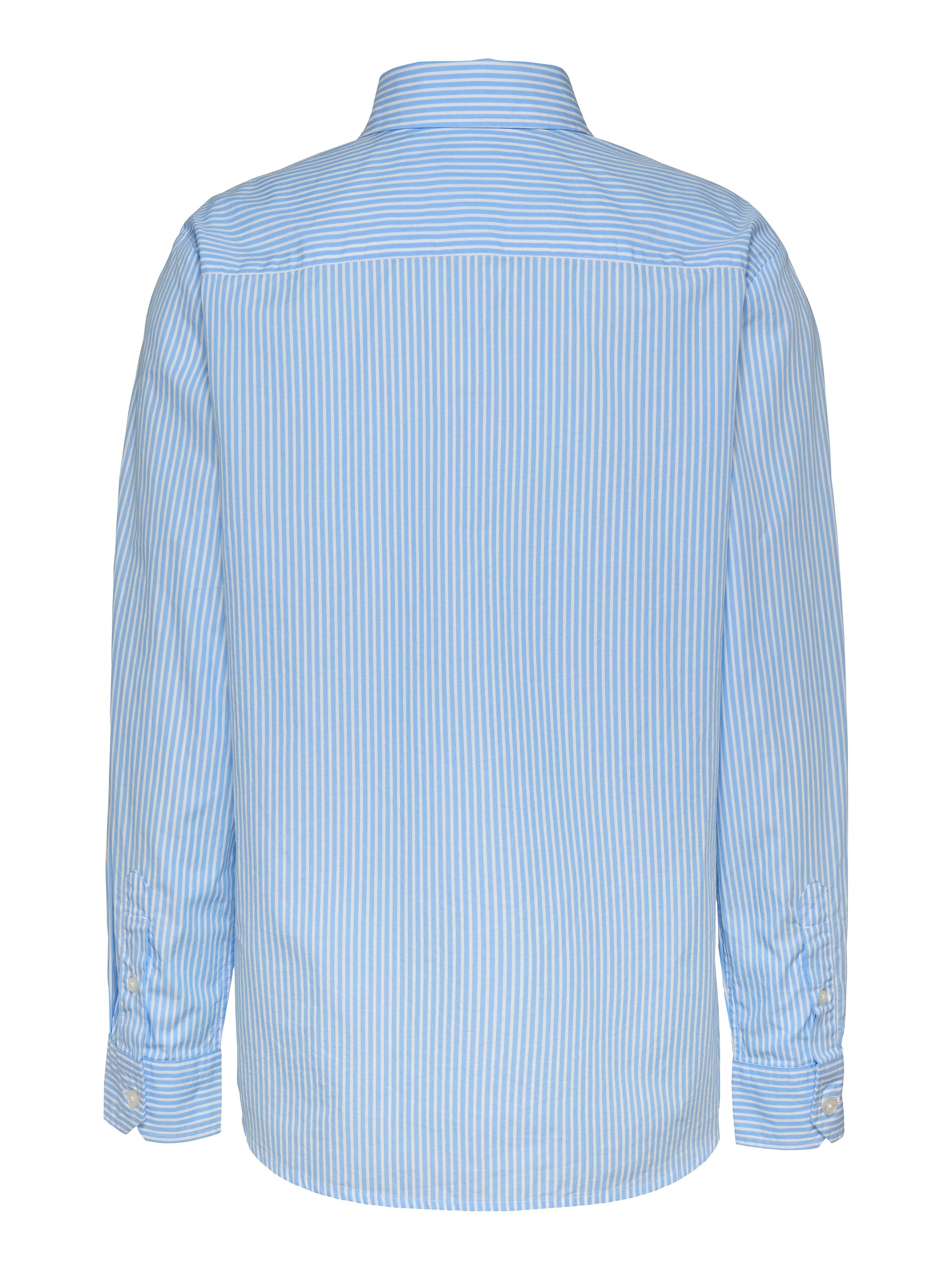 TOMMY JEANS Overhemdblouse TJW REG PINSTRIPE POPLIN SHIRT met naaldstrepen, logoborduring