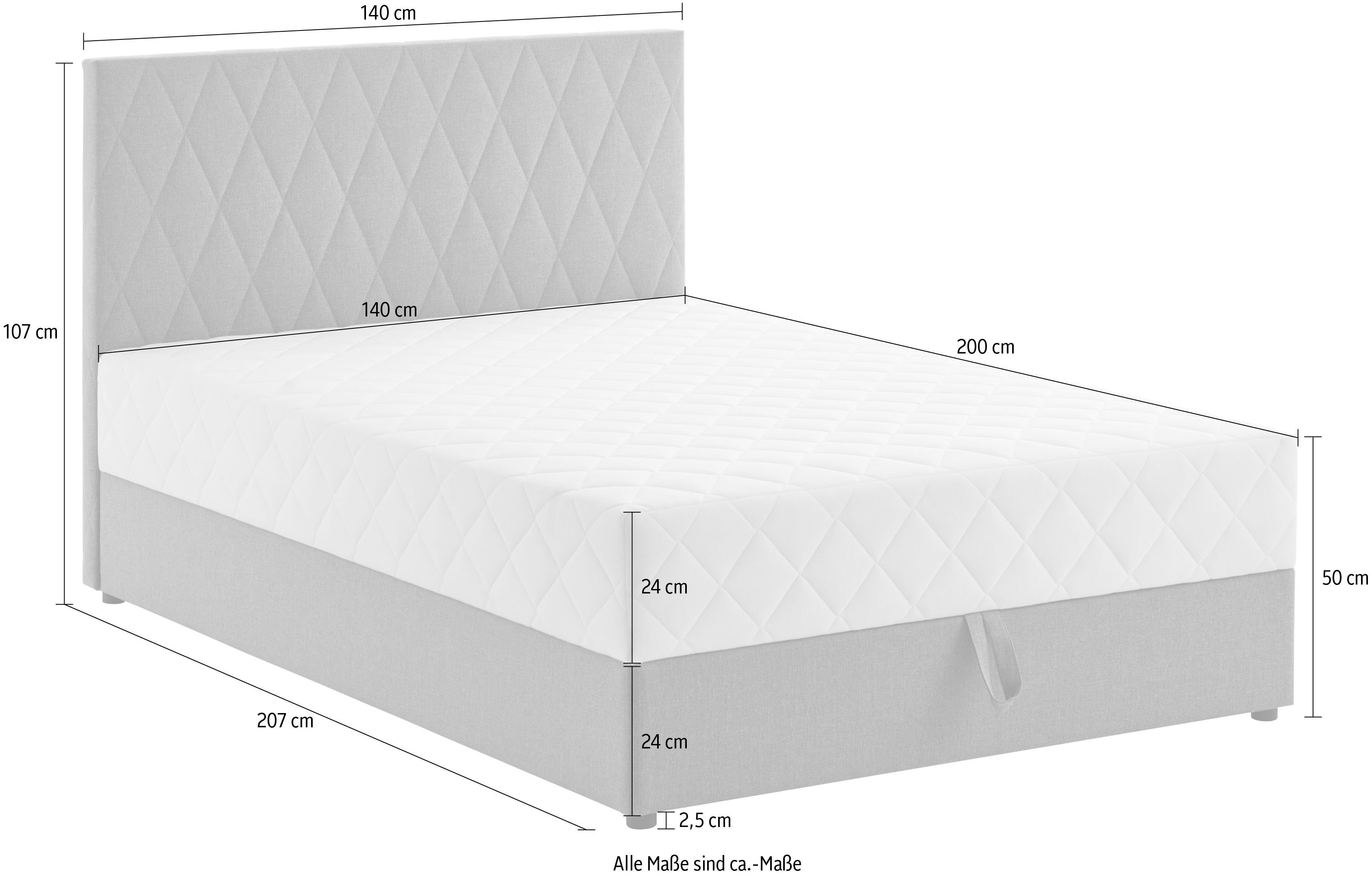 ATLANTIC home collection Boxspring Benita, OTTOs Choice! Topseller inclusief bedkist beschikbaar in verschillende maten, incl. zakverenmatras