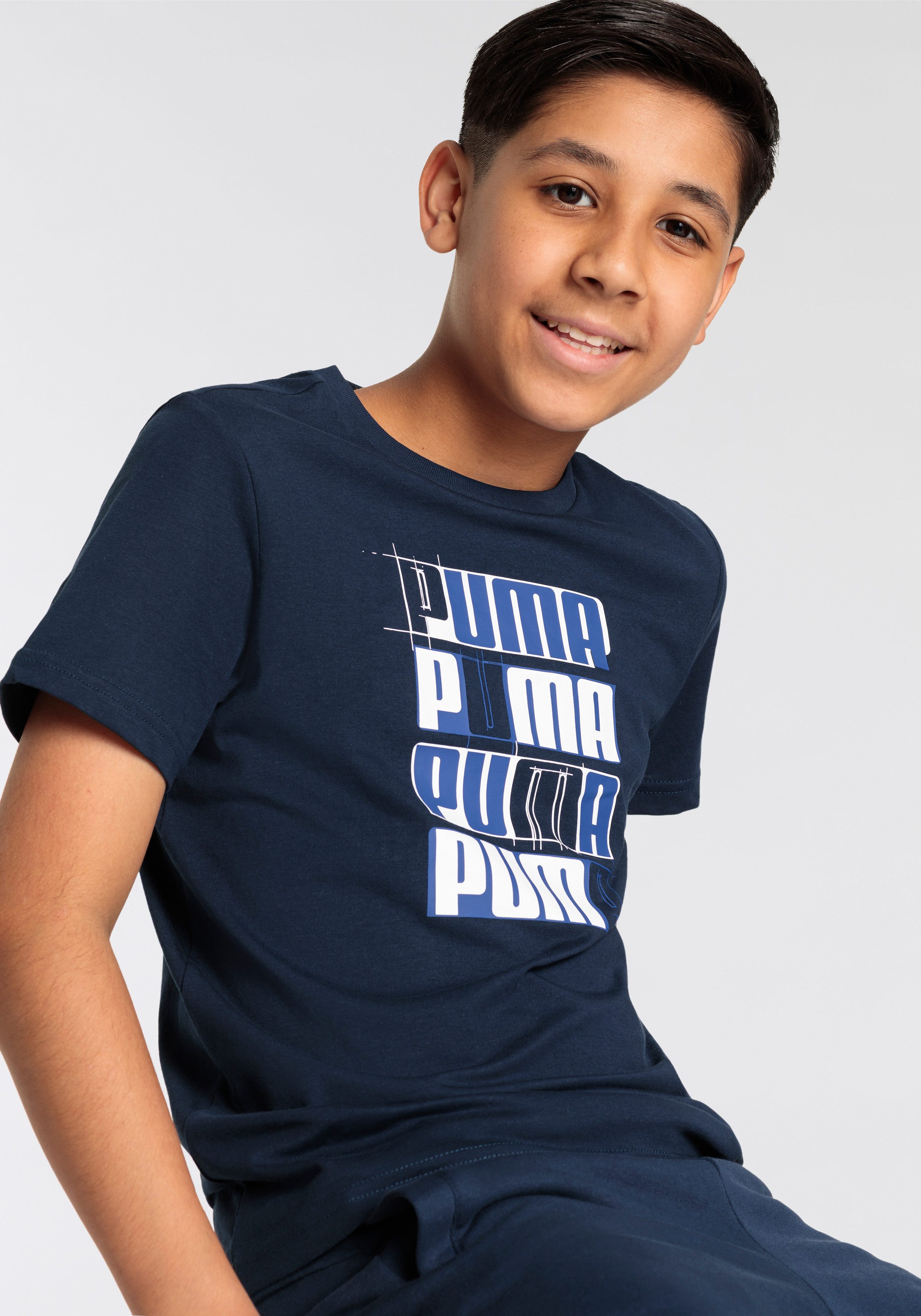 PUMA T-shirt ESS+ LOGO LAB TEE B Voor kinderen en jongeren (1-delig)
