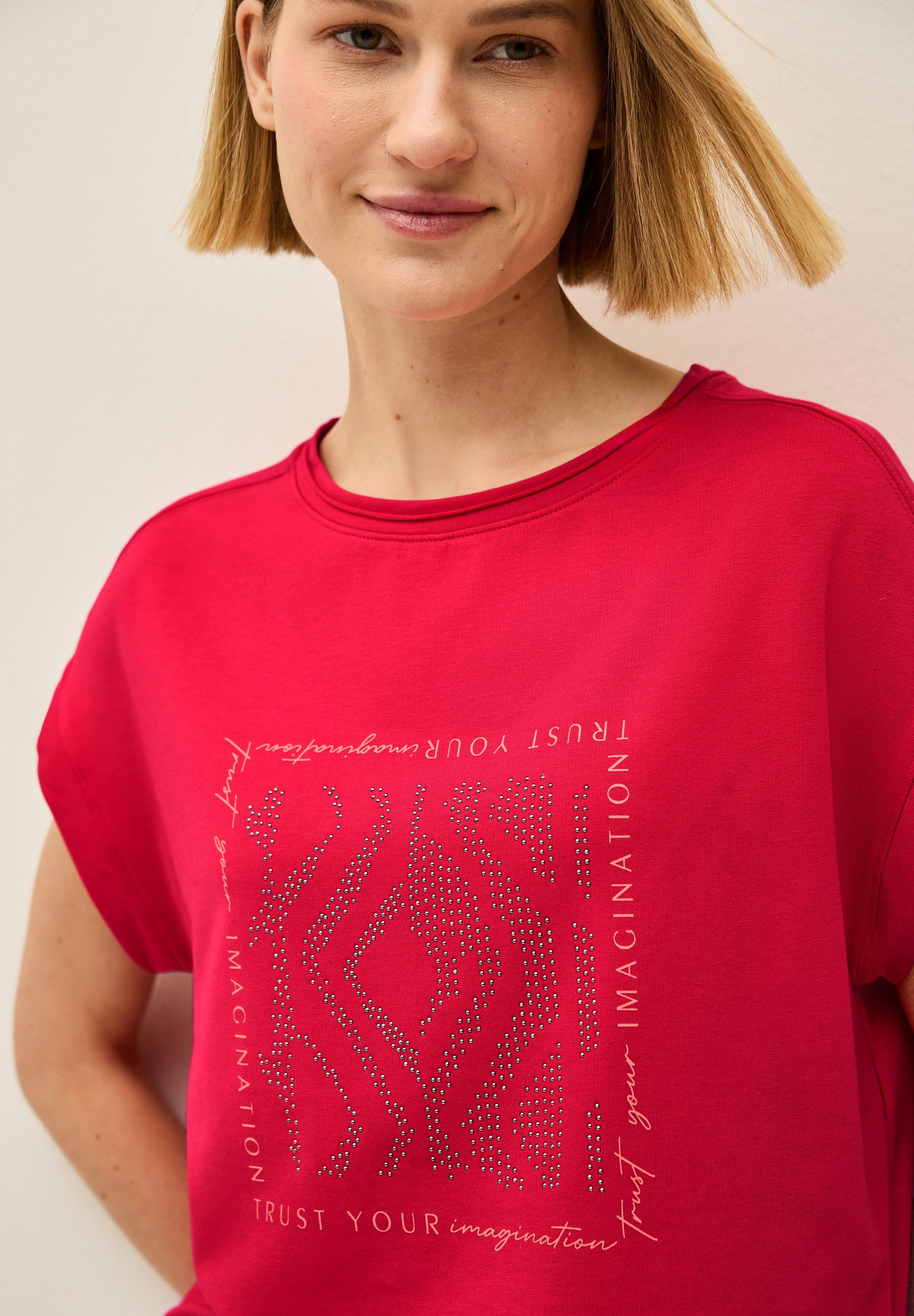 Cecil T-shirt met glitterprint