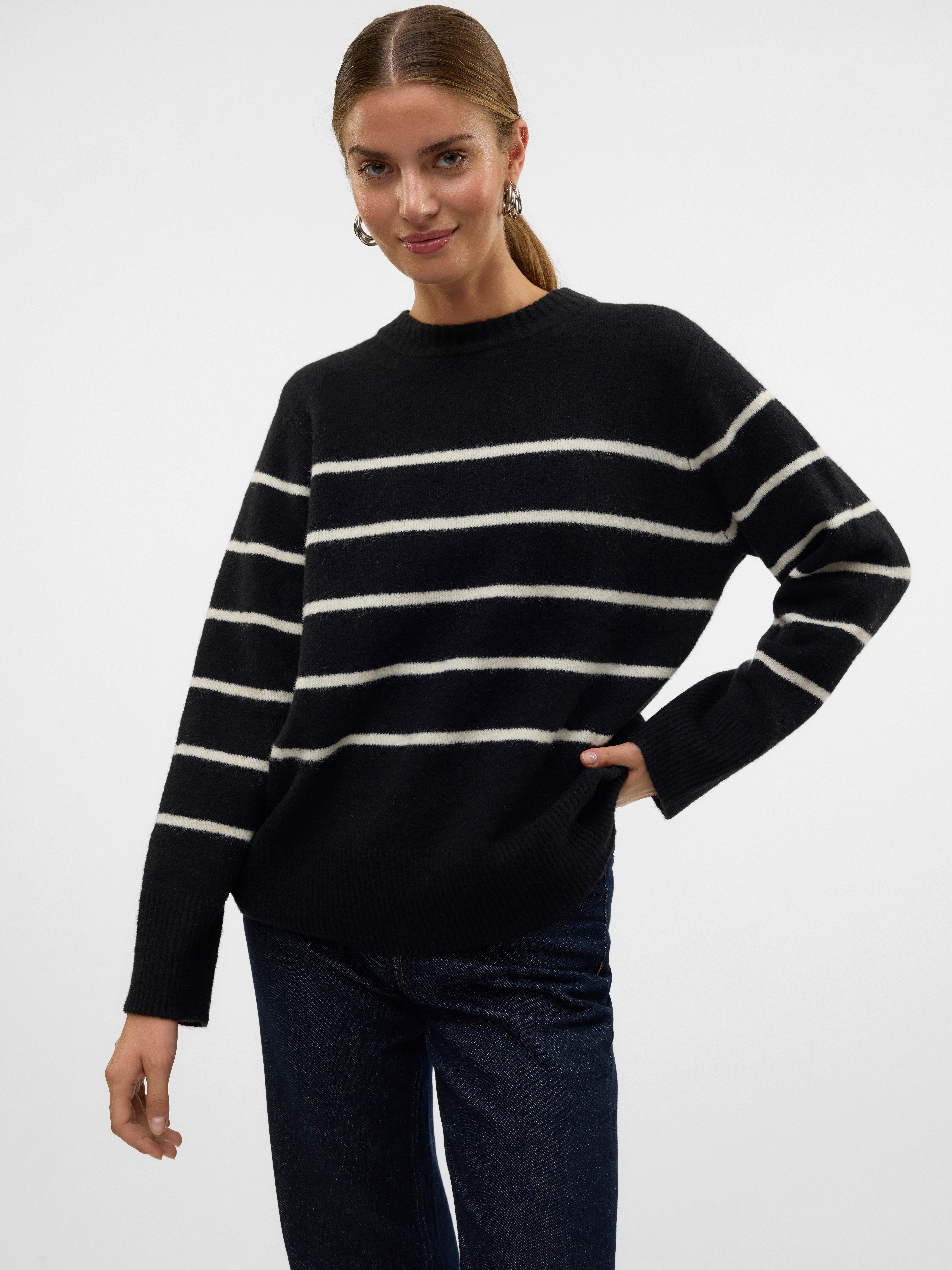 Vero Moda Gebreide trui VMFLAWLESS LS O-NECK PULLOVER GA NOOS