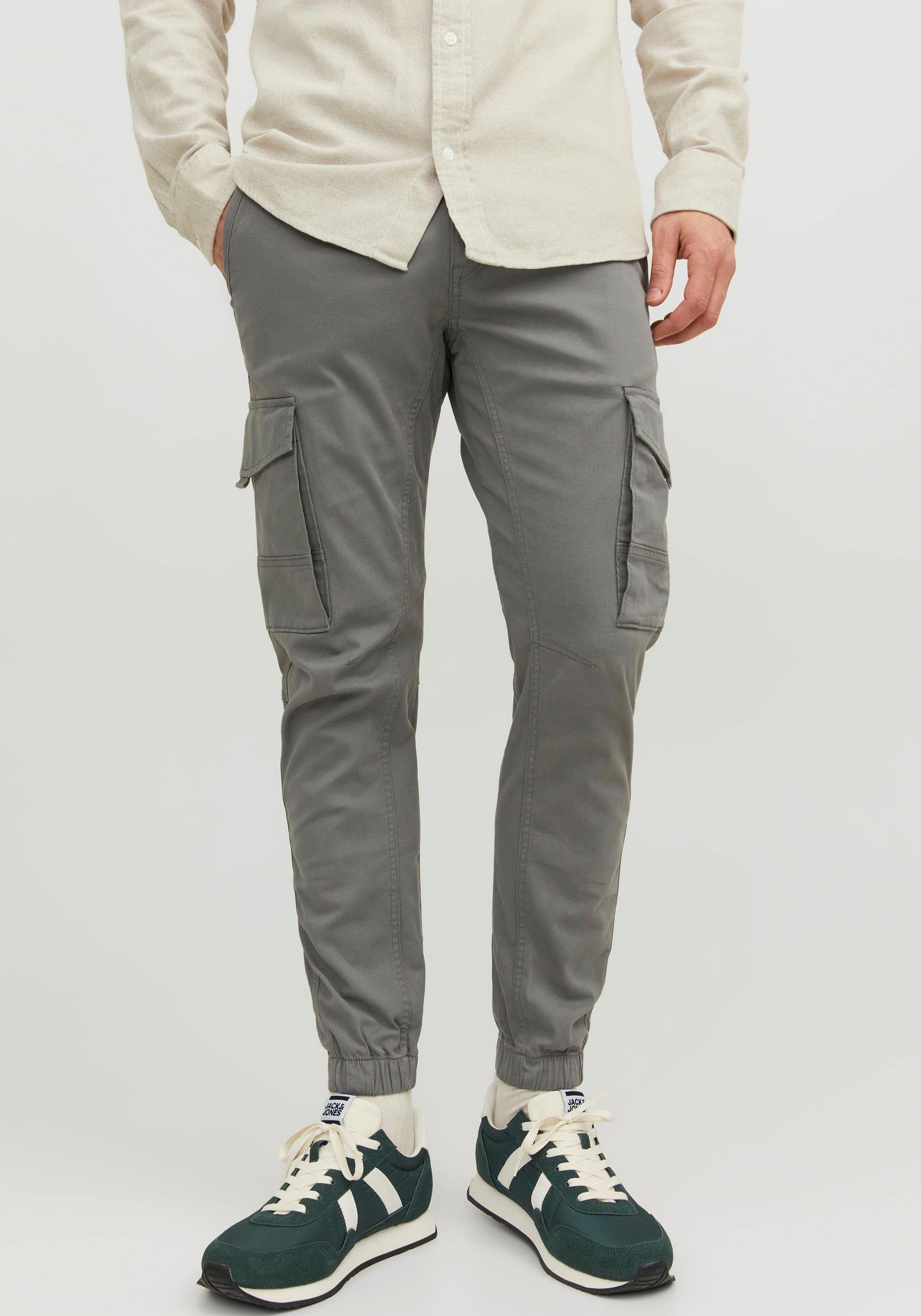 Jack & Jones Cargobroek JPSTPAUL JJFLAKE CARGO NOOS heren cargobroeken maat 32 grijs